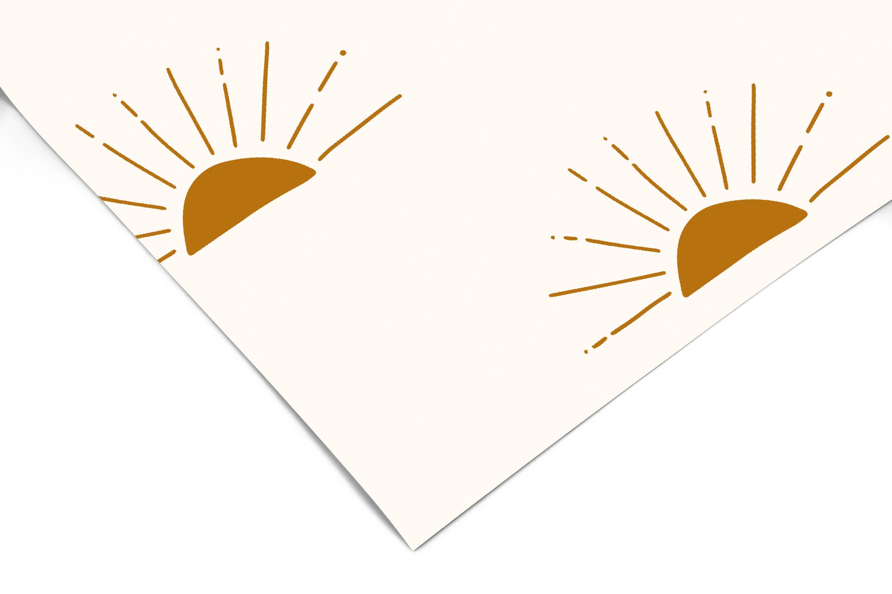 Wallpaper Peel and Stick Wallpaper Golden Orange and Cream Sun Boho Removable Wallpaper Wall Decor Home Decor Wall Art Room Decor 43 - JamesAndColors