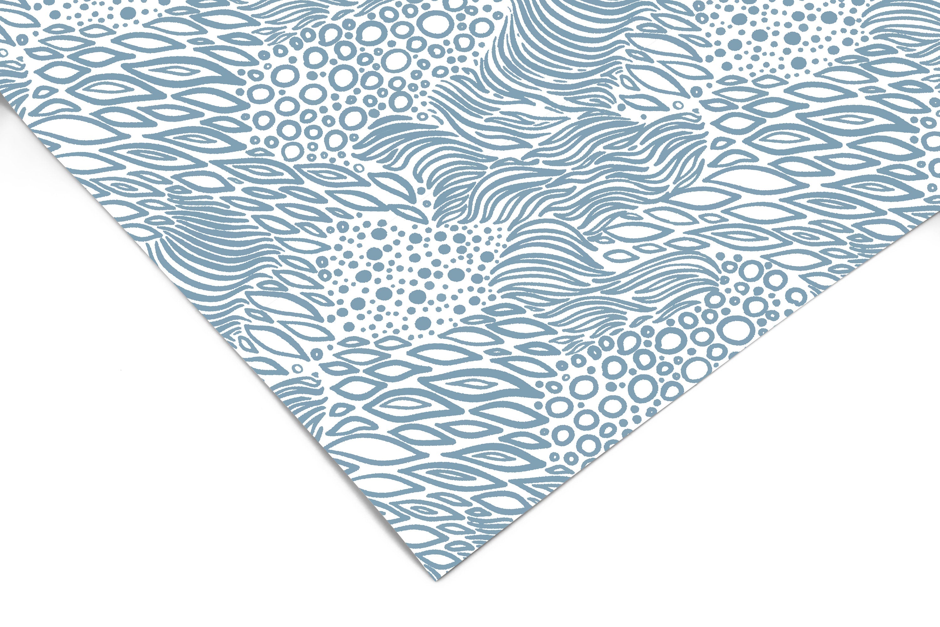 Blue Abstract Waves Contact Paper | Shelf Liner | Drawer Liner Peel and Stick Paper 1242 - James And Colors