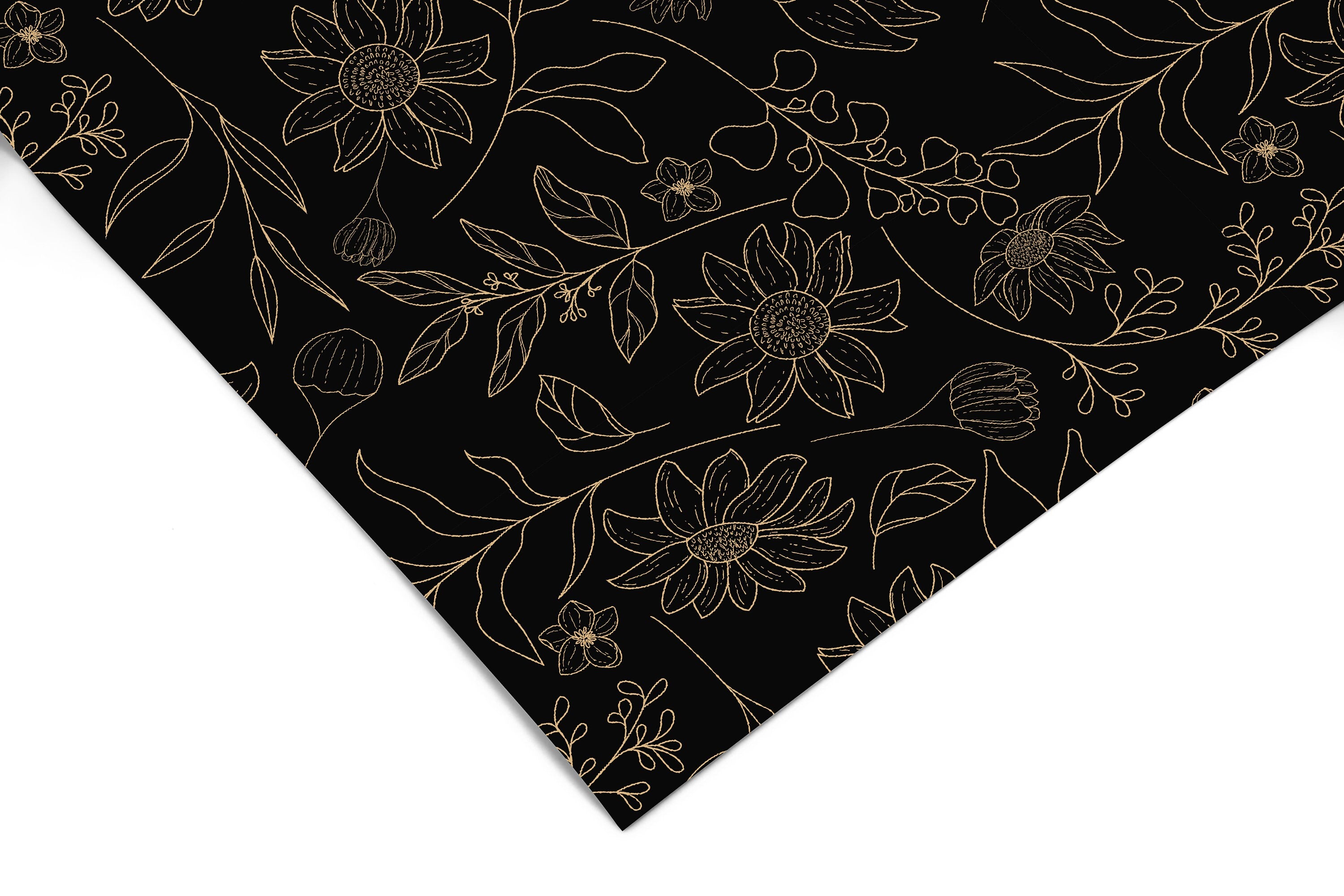 Gilded Garden | Moody Floral Removable Contact Paper for Shelves, Cabinets, Walls, DIY Home Decor 1193