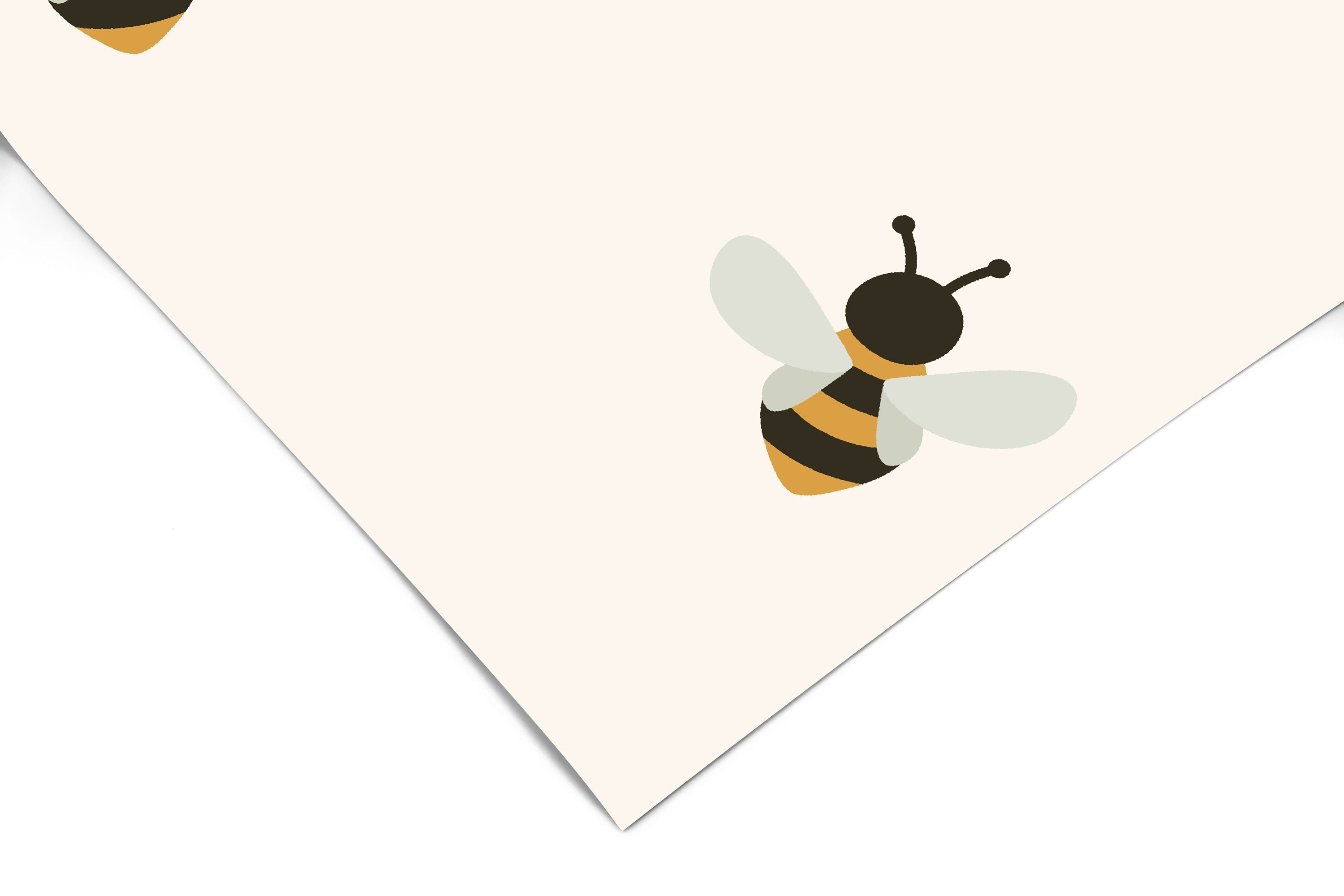 Simple Bee Cream Wallpaper | Girls Nursery Wallpaper | Kids Wallpaper | Childrens Wallpaper | Peel Stick Removable Wallpaper | 121 - JamesAndColors
