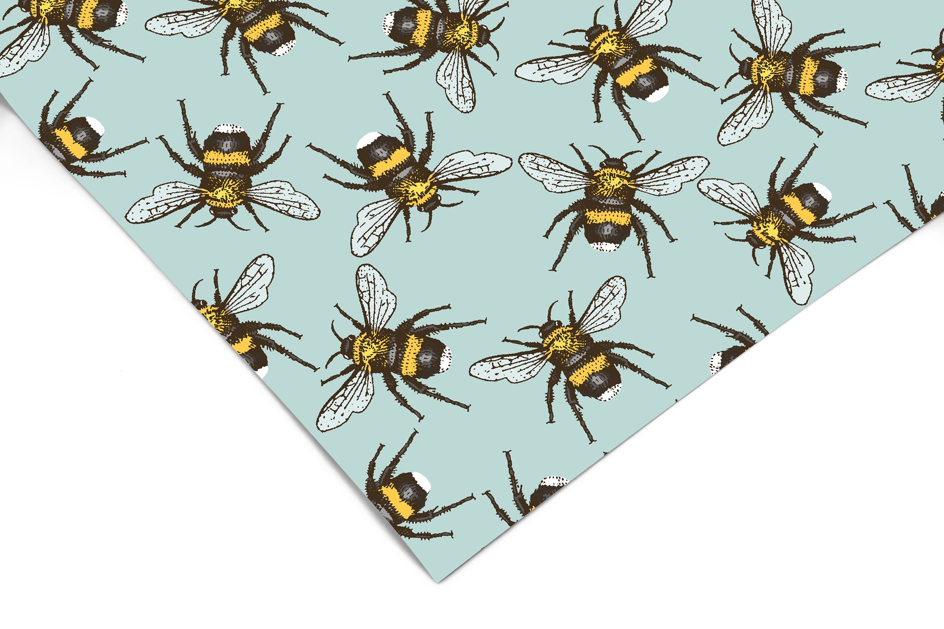 Contact Paper Busy Bumble Bee | Peel And Stick Wallpaper | Removable Wallpaper | Shelf Liner | Drawer Liner | Peel and Stick Paper 1195 - JamesAndColors