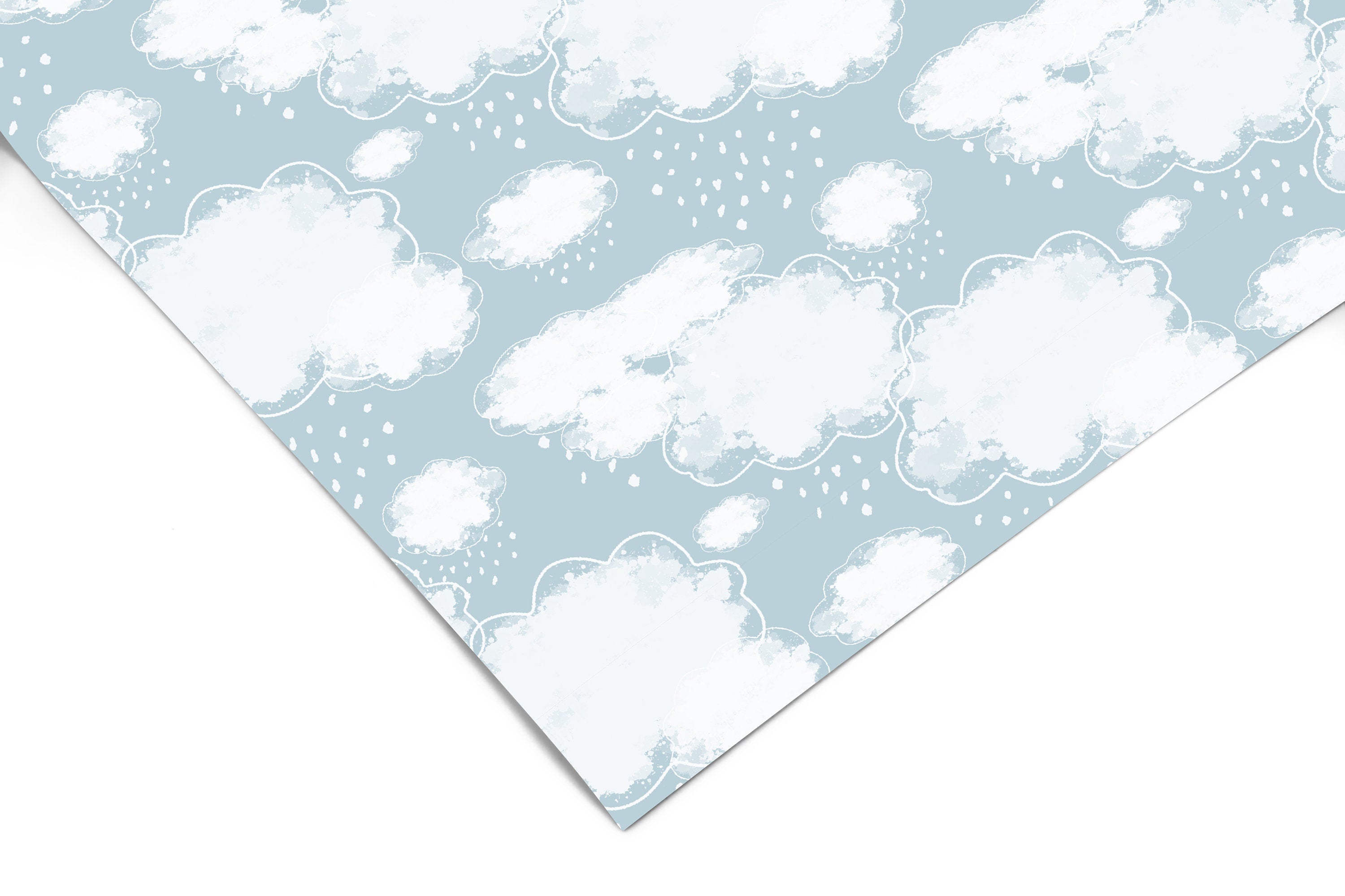 Contact Paper Blue Sky Clouds | Peel And Stick Wallpaper | Removable Wallpaper | Shelf Liner | Drawer Liner | Peel and Stick Paper 1196 - JamesAndColors