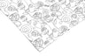 Contact Paper Floral Line Art | Peel And Stick Wallpaper | Removable Wallpaper | Shelf Liner | Drawer Liner | Peel and Stick Paper 1203