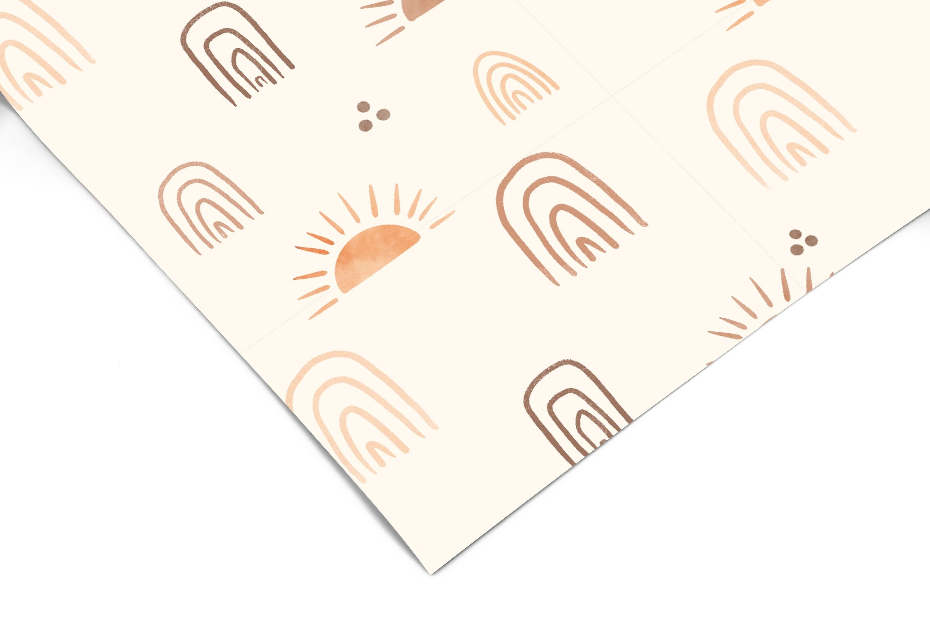 Sunshine Rainbows Contact Paper | Peel And Stick Wallpaper | Removable Wallpaper | Shelf Liner | Drawer Liner | Peel and Stick Paper 1273 - JamesAndColors