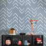 Removable Blue Chevron Wallpaper | Boys Nursery Wallpaper | Kids Wallpaper | Childrens Wallpaper | Peel Stick Wallpaper | Boys Room | 58 - JamesAndColors