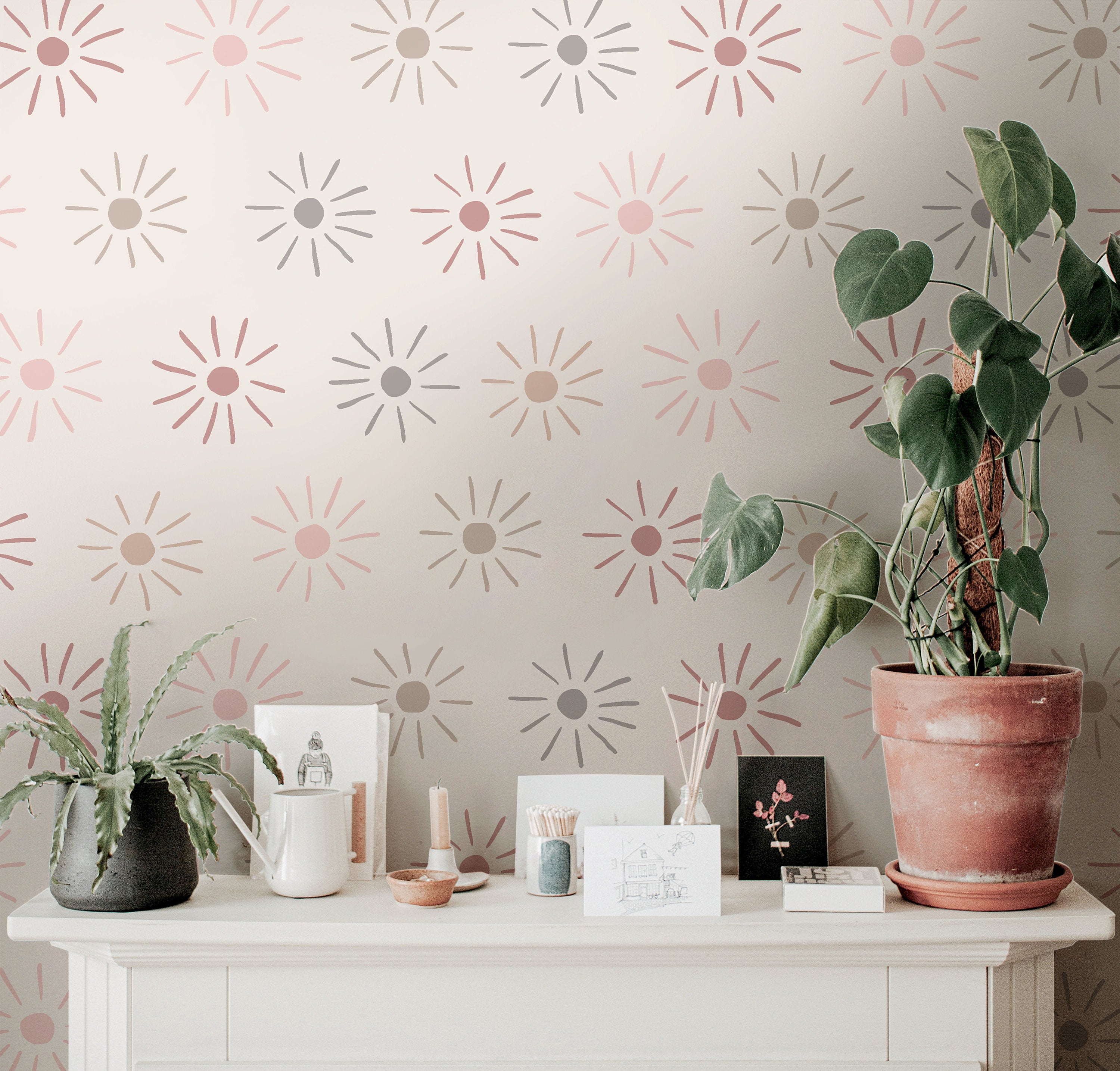 Ombre Sun Cream Wallpaper Peel and Stick Wallpaper Removable Wallpaper Wall Decor Home Decor Wall Art Printable Wall Art Room Decor 150 - JamesAndColors