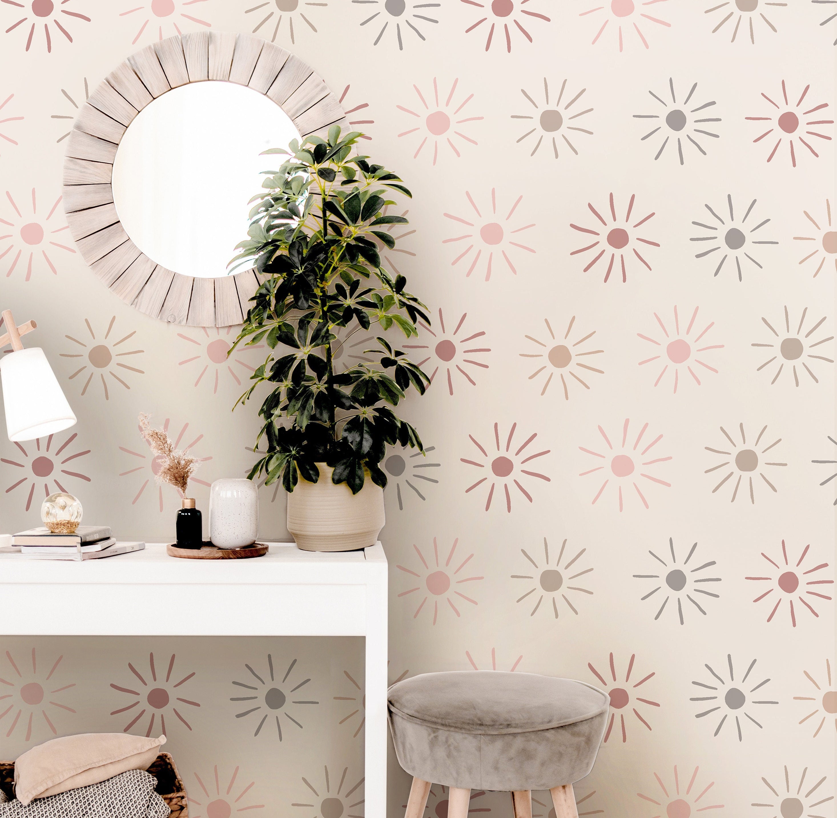 Ombre Sun Cream Wallpaper Peel and Stick Wallpaper Removable Wallpaper Wall Decor Home Decor Wall Art Printable Wall Art Room Decor 150 - JamesAndColors