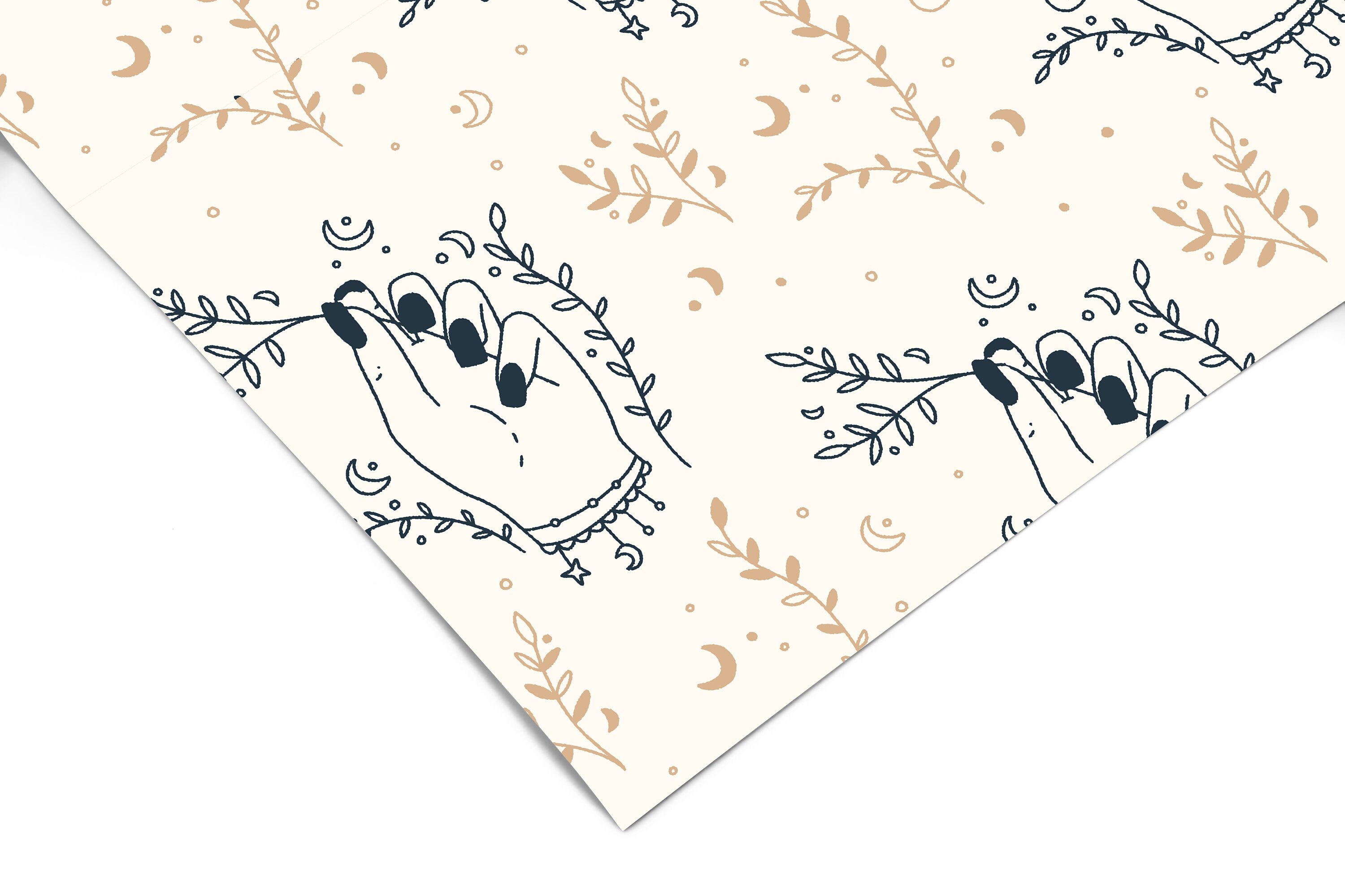 Boho Floral Contact Paper | Peel And Stick Wallpaper | Removable Wallpaper | Shelf Liner | Drawer Liner | Peel and Stick Paper 1278