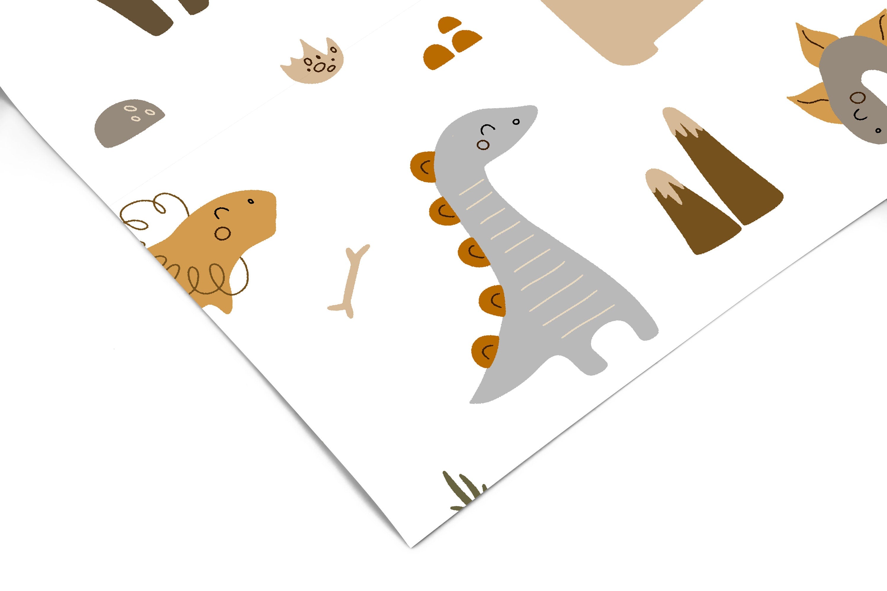 Removable Boho Dinosaur Wallpaper | Boys Nursery Wallpaper | Kids Wallpaper | Childrens Wallpaper | Peel Stick Wallpaper | Boys Room | 153 - JamesAndColors