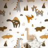 Removable Boho Dinosaur Wallpaper | Boys Nursery Wallpaper | Kids Wallpaper | Childrens Wallpaper | Peel Stick Wallpaper | Boys Room | 153 - JamesAndColors