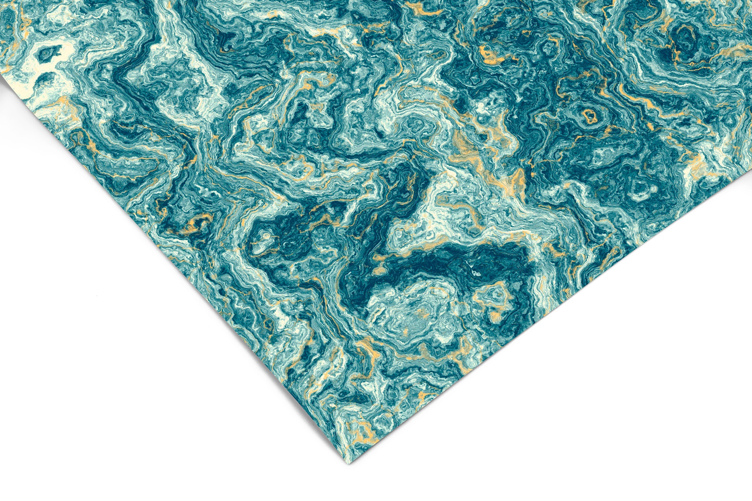 Green Marble Swirl Contact Paper | Peel And Stick Wallpaper | Removable Wallpaper | Shelf Liner | Drawer Liner | Peel and Stick Paper 1298 - JamesAndColors