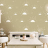 Wallpaper Peel and Stick Wallpaper Muted Sunset Yellow Cream Sun Boho Removable Wallpaper Wall Decor Home Decor Wall Art Room Decor 192 - JamesAndColors