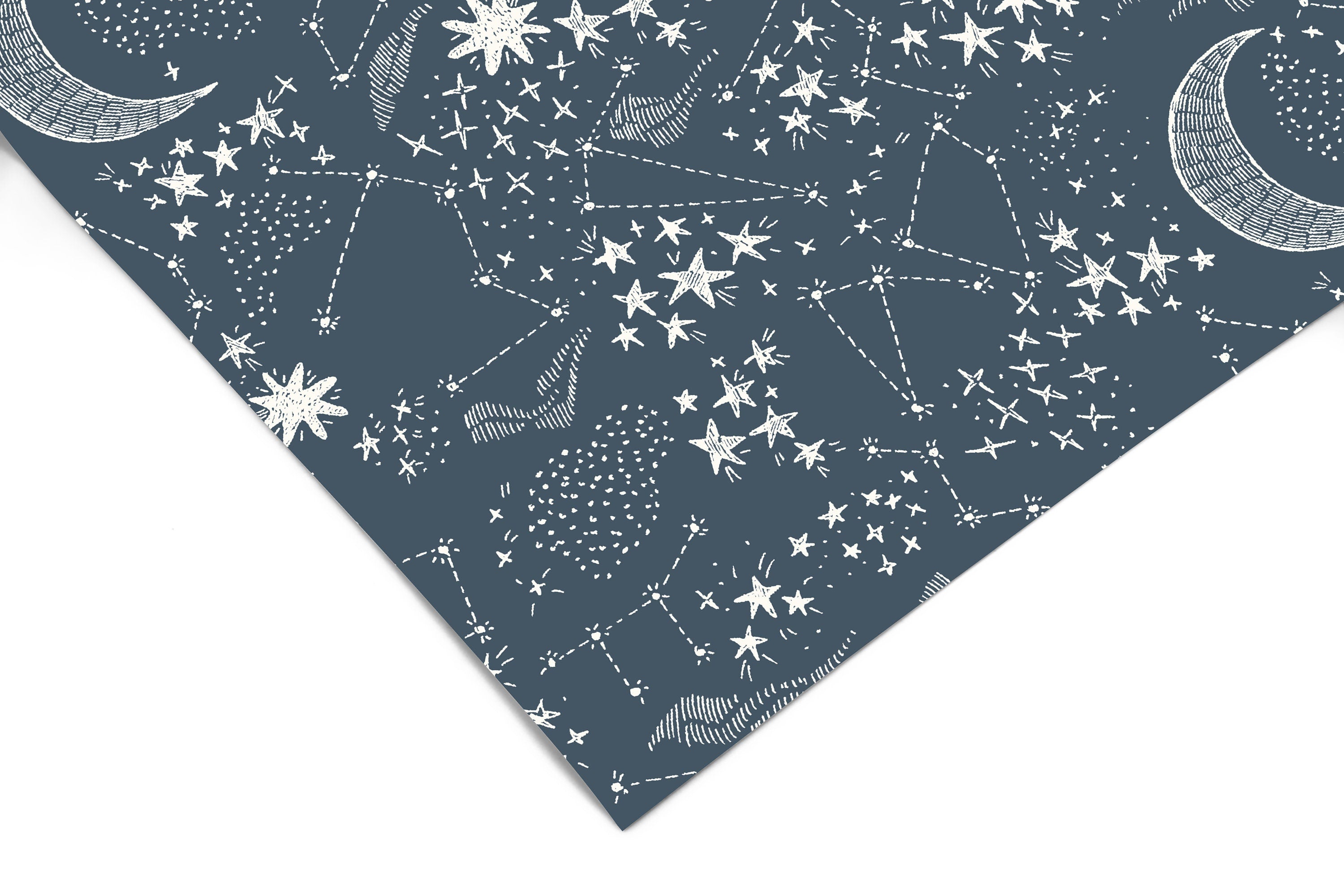 Moon Constellations Contact Paper | Peel And Stick Paper | Removable Wallpaper | Shelf Liner | Drawer Liner | Peel and Stick Wallpaper 1307 - JamesAndColors