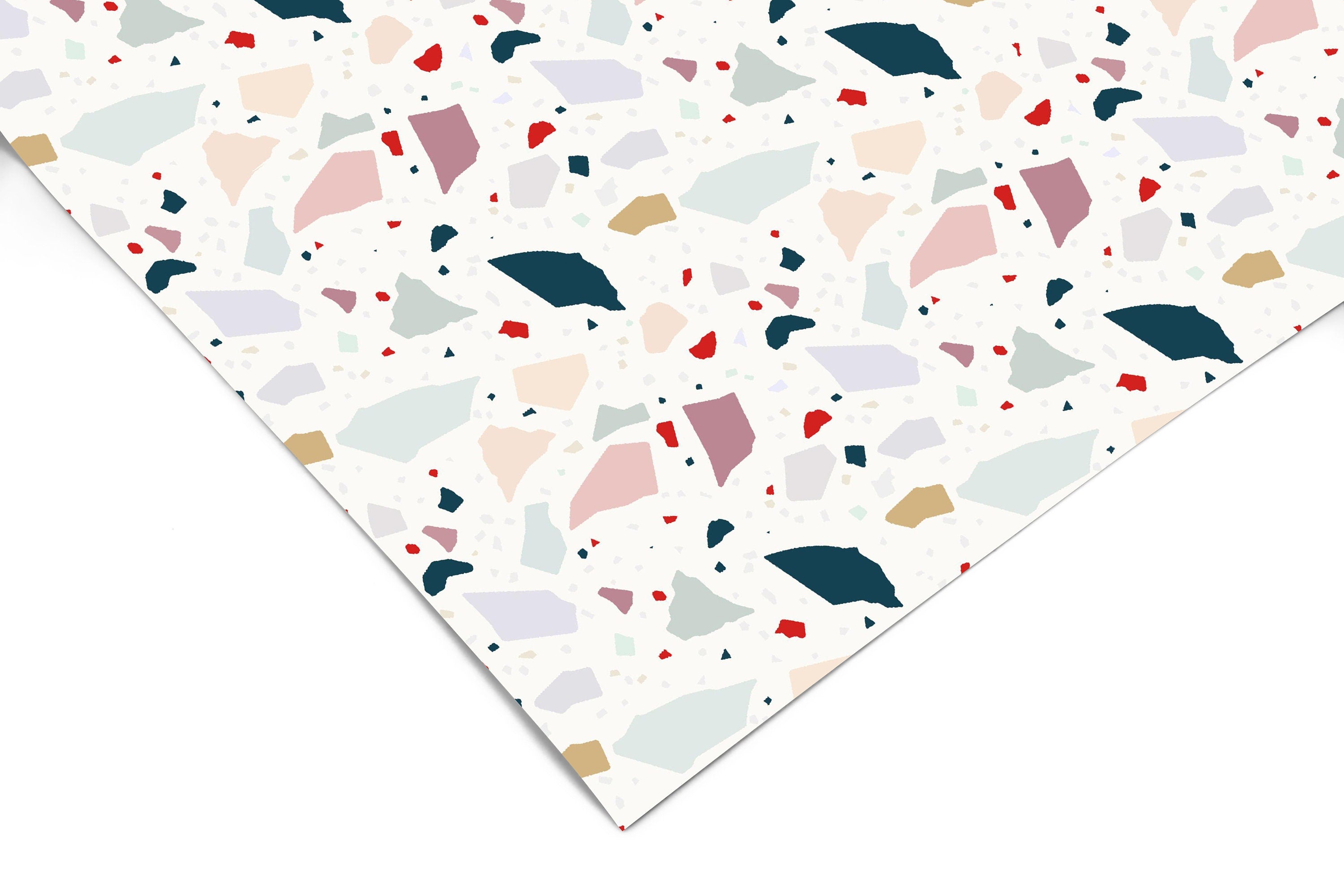 Colorful Terrazzo Contact Paper | Peel And Stick Wallpaper | Removable Wallpaper | Shelf Liner | Drawer Liner | Peel and Stick Paper 1295 - JamesAndColors