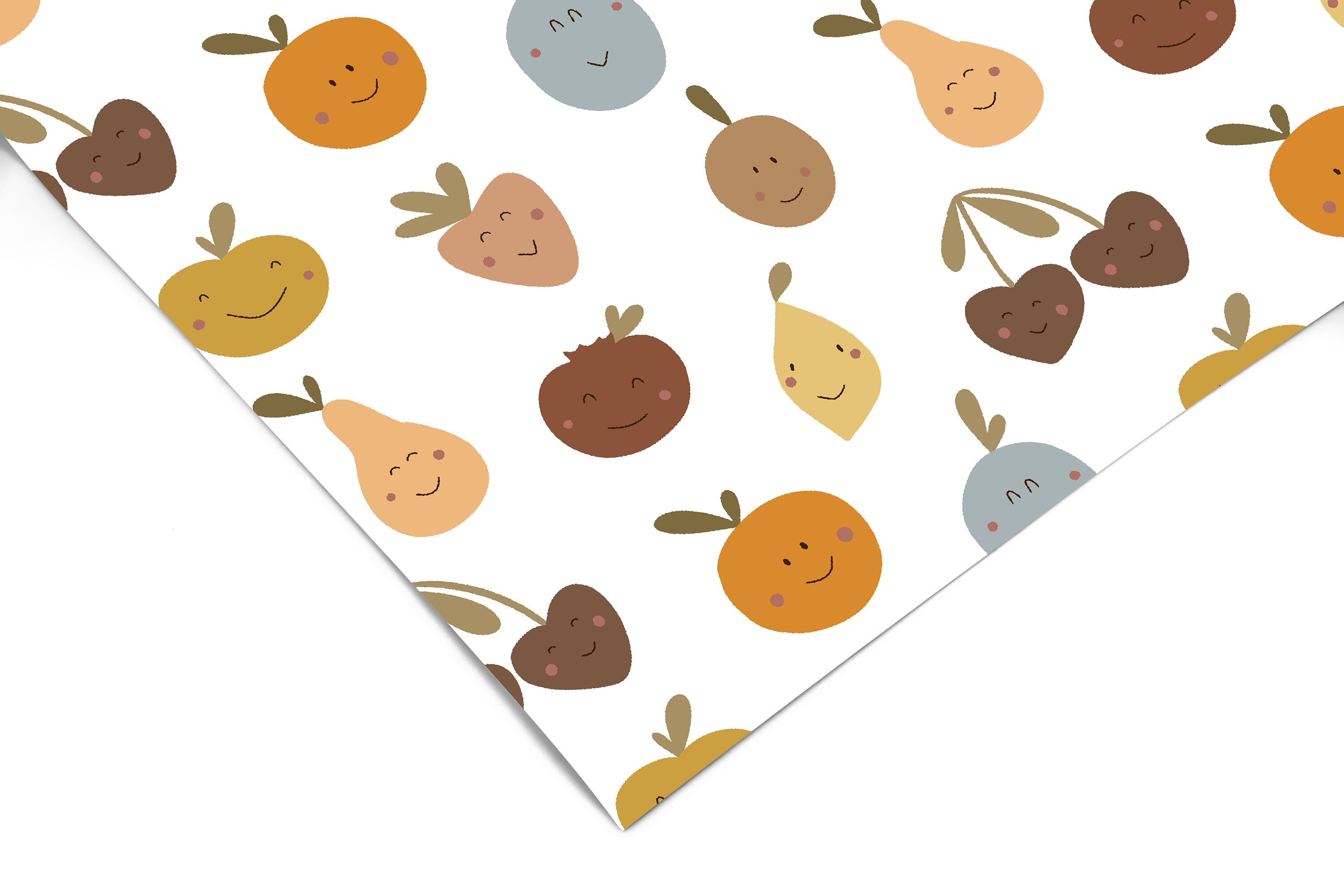 Cute Fruits Contact Paper | Peel And Stick Wallpaper | Removable Wallpaper | Shelf Liner | Drawer Liner Peel and Stick Paper 1330 - James And Colors