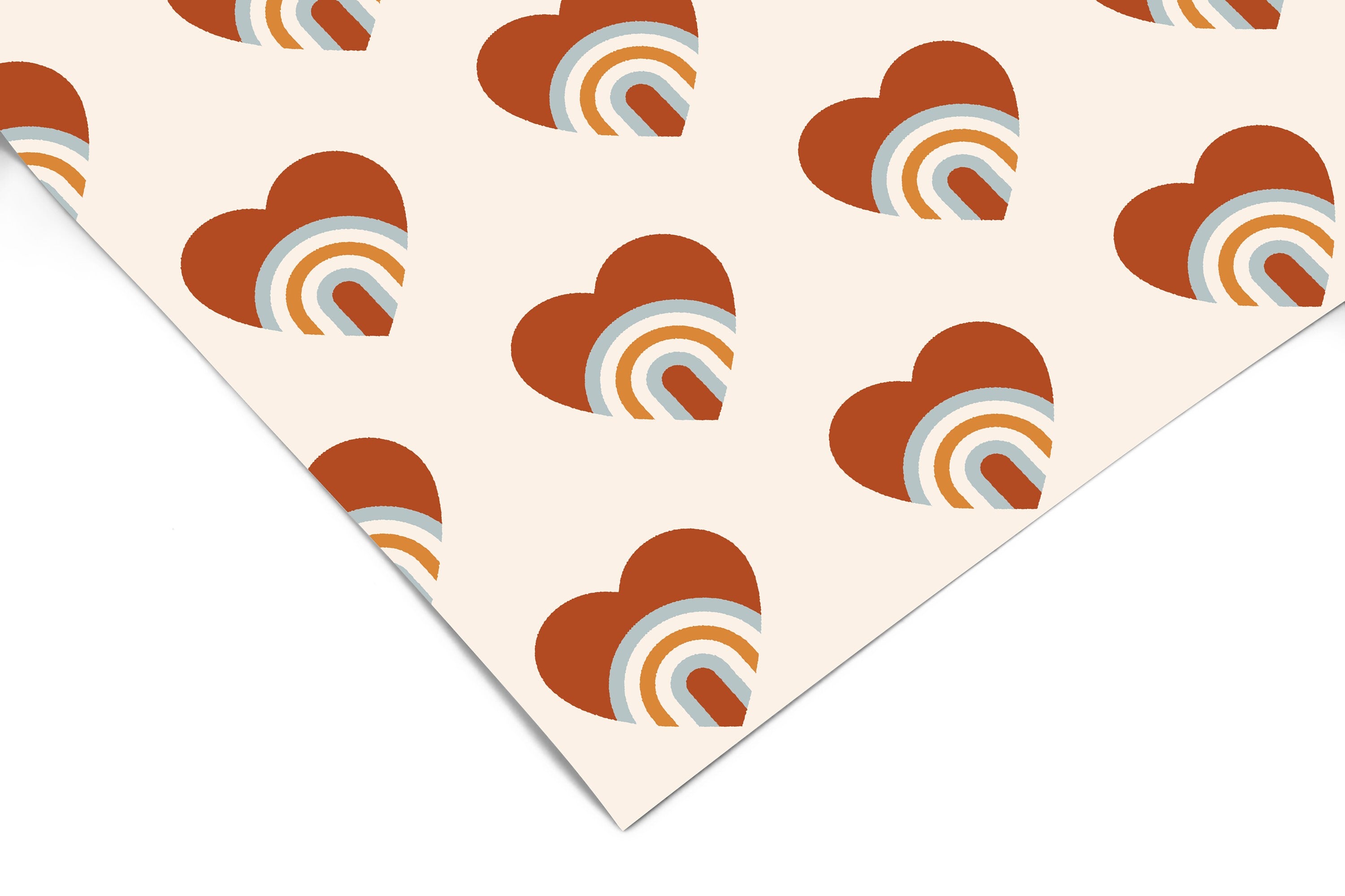 Boho Rainbow Hearts Contact Paper | Peel And Stick Wallpaper | Removable Wallpaper | Shelf Liner | Drawer Liner Peel and Stick Paper 1323 - James And Colors