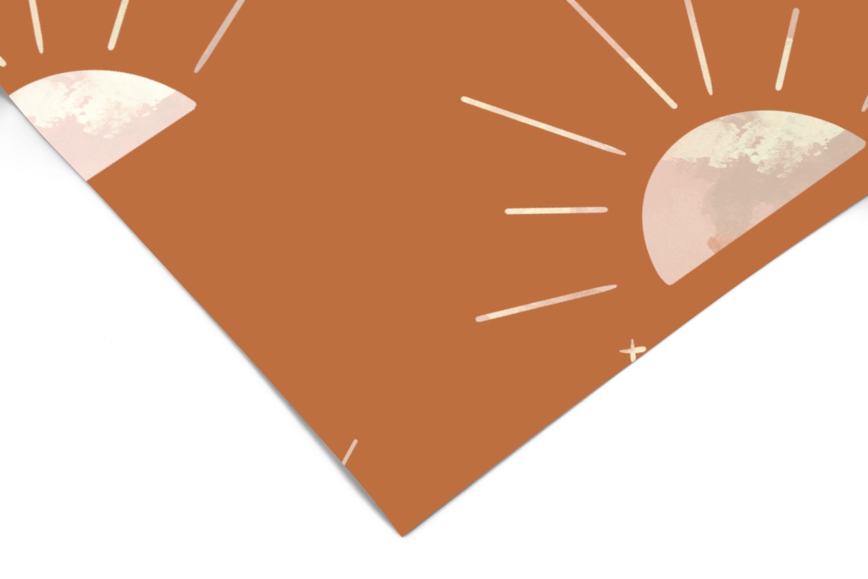 Wallpaper Peel and Stick Wallpaper Sunset Orange And Cream Sun Boho Removable Wallpaper Wall Decor Home Decor Wall Art Room Decor 188 - JamesAndColors