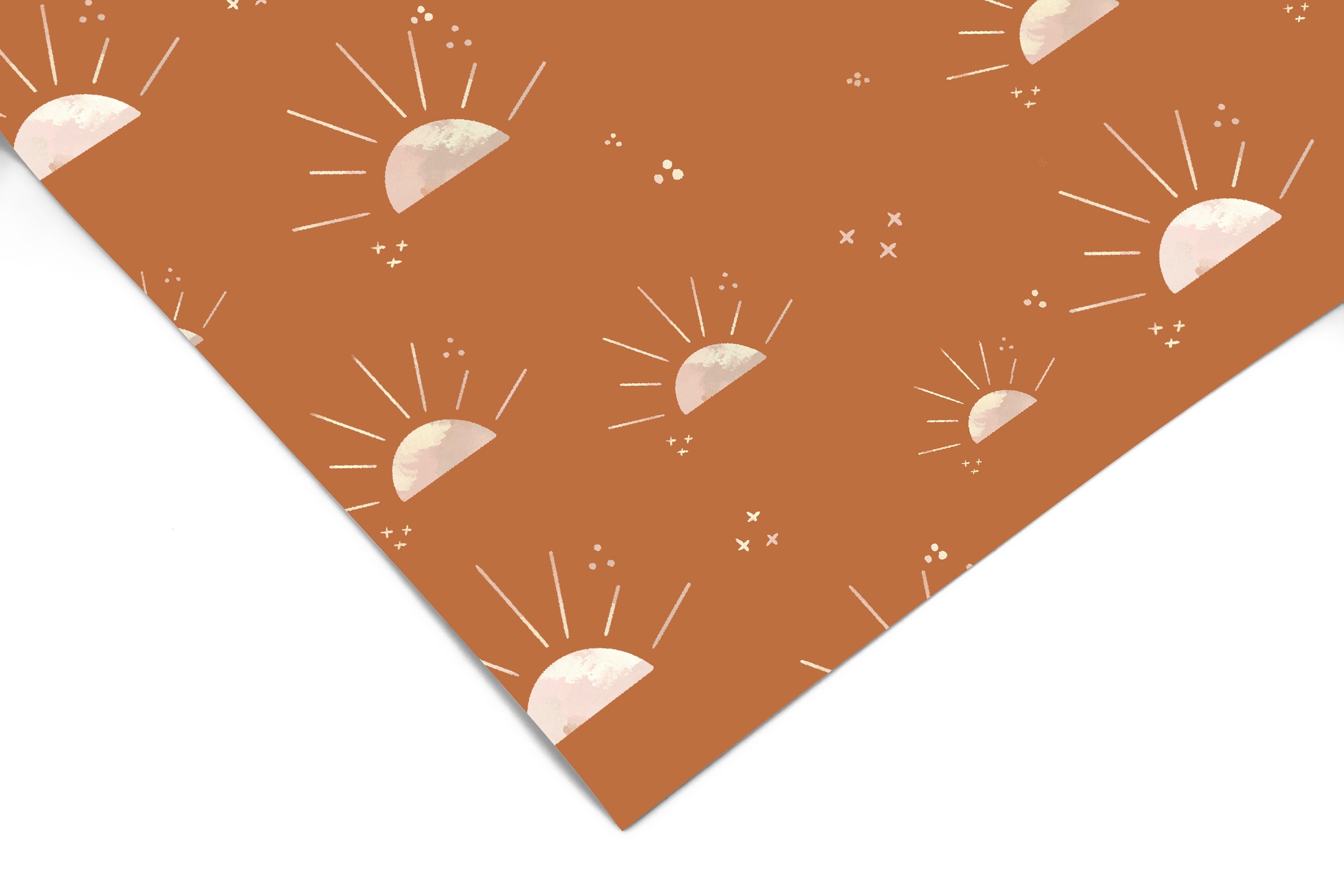 Sunset Orange Boho Contact Paper | Peel And Stick Paper | Removable Wallpaper | Shelf Liner | Drawer Liner | Peel and Stick Wallpaper 1317 - JamesAndColors