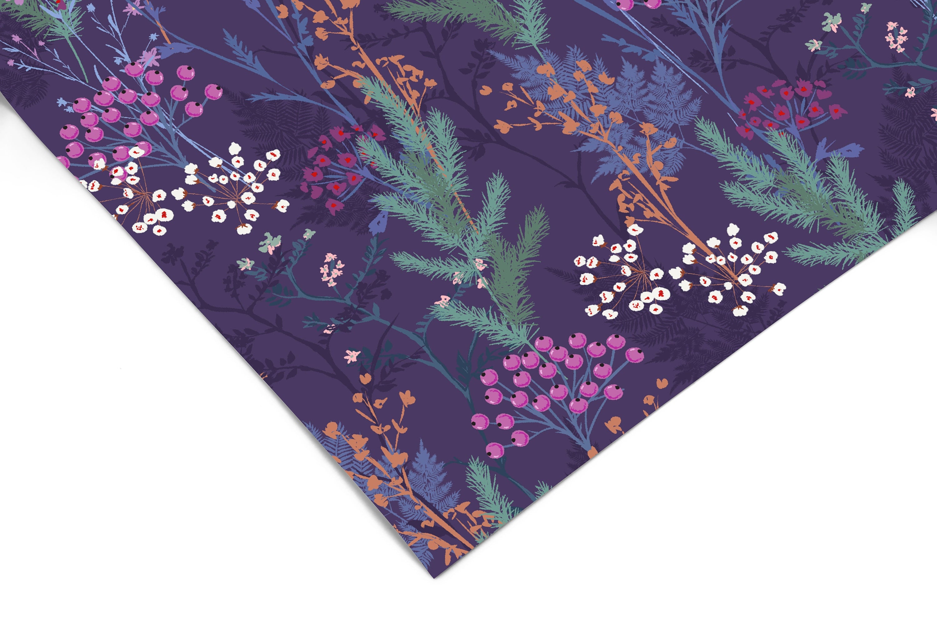 Purple Wildflowers Contact Paper | Peel And Stick Paper | Removable Wallpaper | Shelf Liner | Drawer Liner | Peel and Stick Wallpaper 1311 - JamesAndColors