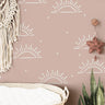Boho Pastel Pink Sun Wallpaper | Girls Nursery Wallpaper | Kids Wallpaper | Childrens Wallpaper | Peel Stick Removable Wallpaper | 165 - JamesAndColors