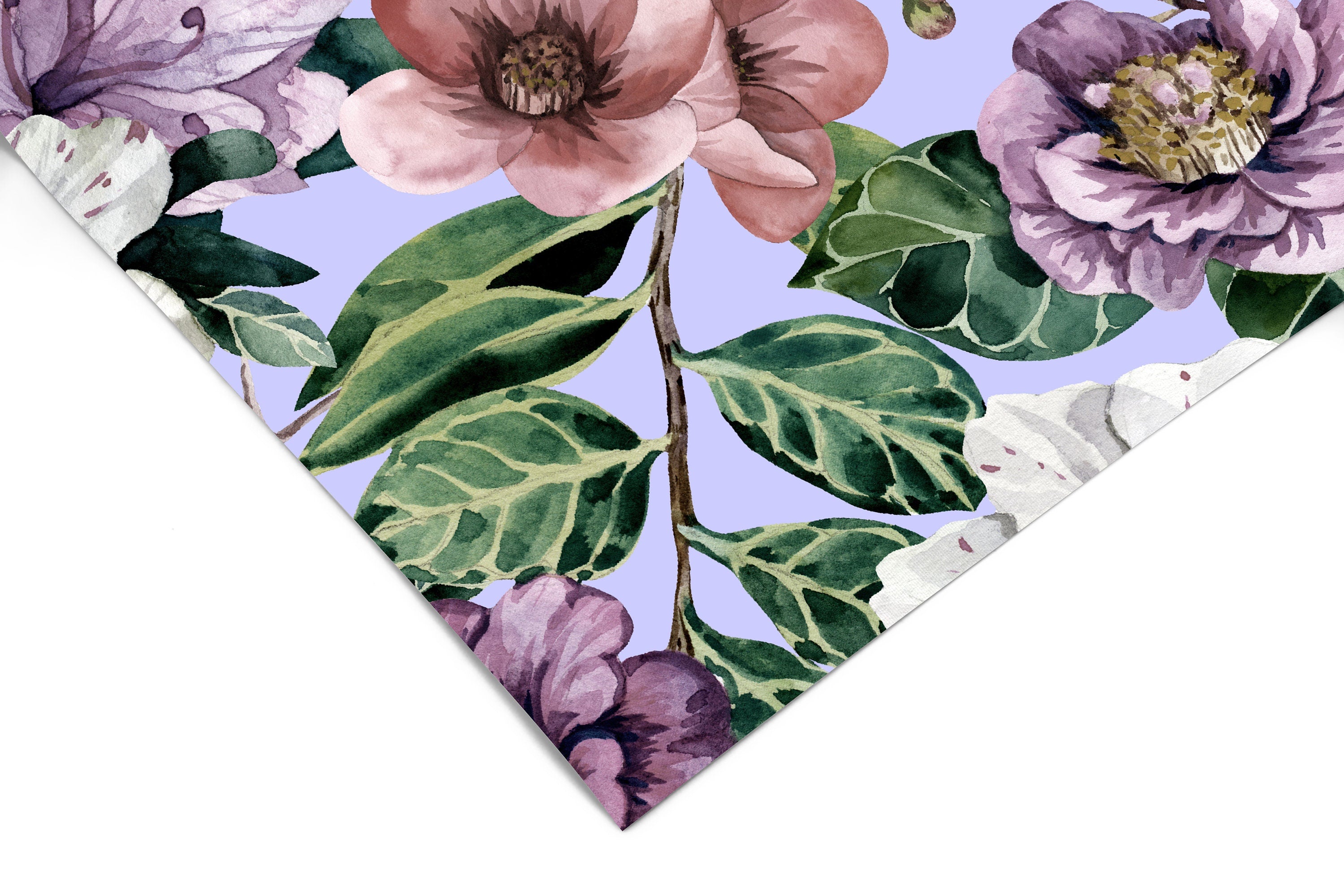 Wallpaper Peel and Stick Wallpaper Purple Tropical Floral Removable Wallpaper Wall Decor Home Decor Wall Art Room Decor 3910 - JamesAndColors