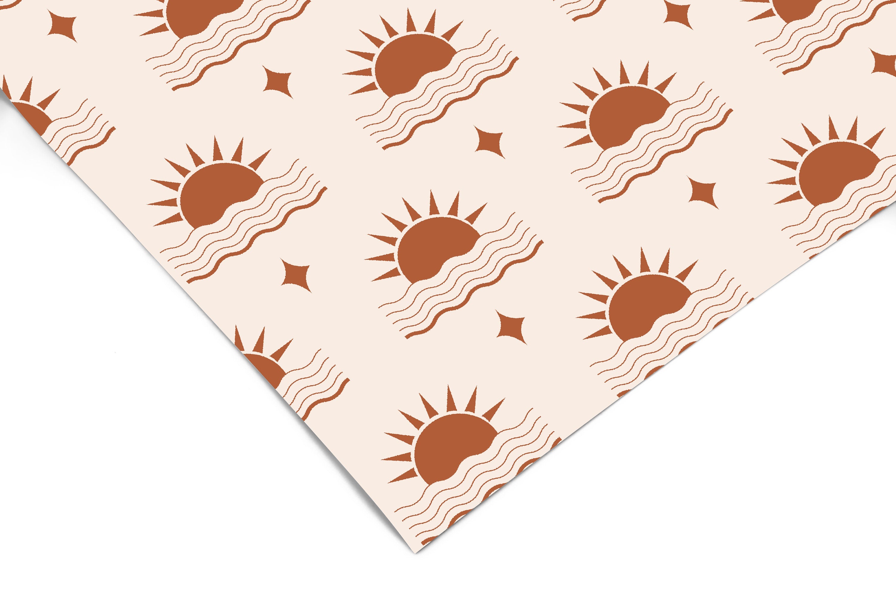 Boho Sun Sunset Contact Paper | Peel And Stick Wallpaper | Removable Wallpaper | Shelf Liner | Drawer Liner Peel and Stick Paper 1331 - James And Colors