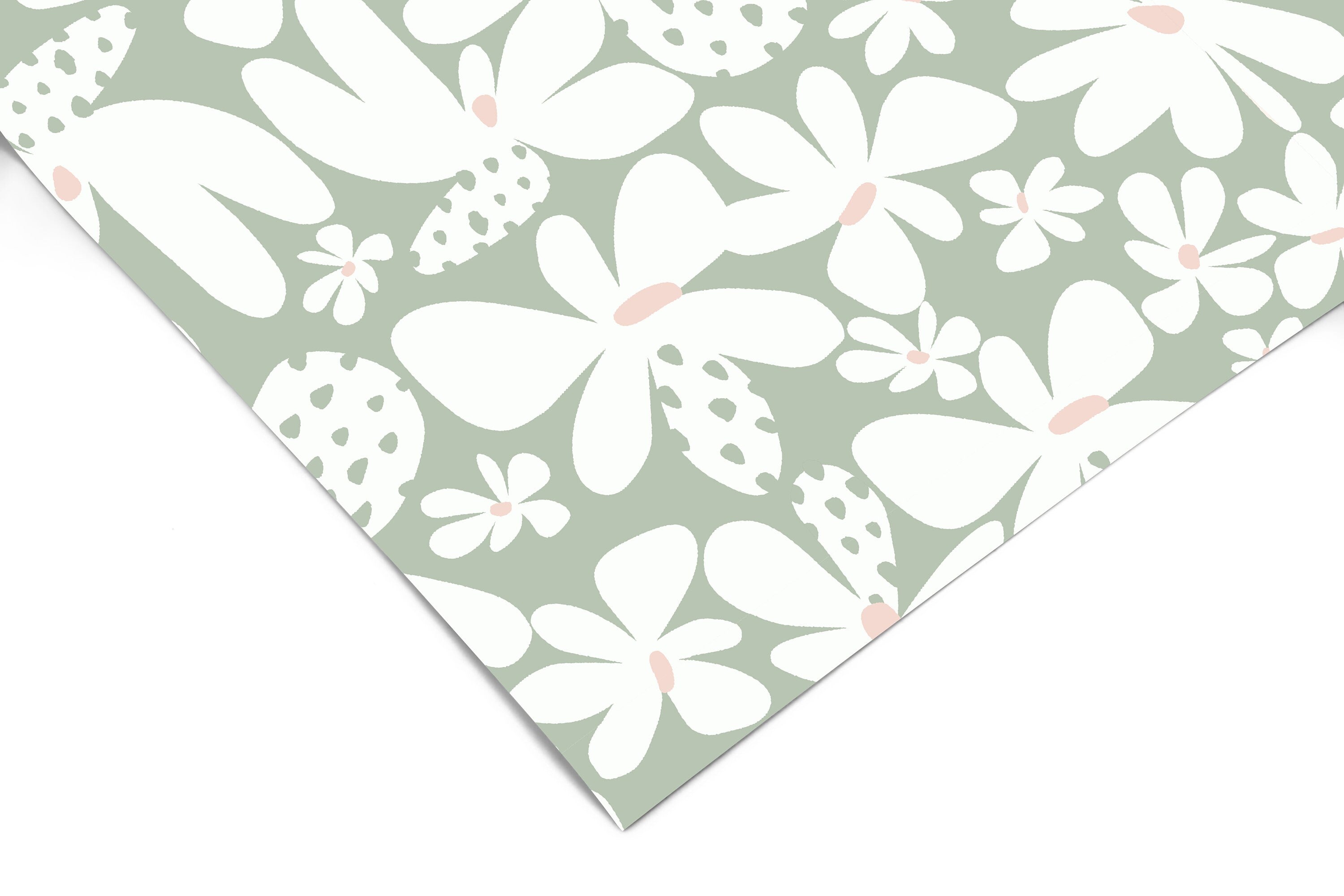 Scandi Floral Contact Paper | Peel And Stick Wallpaper | Removable Wallpaper | Shelf Liner | Drawer Liner | Peel and Stick Paper 1336