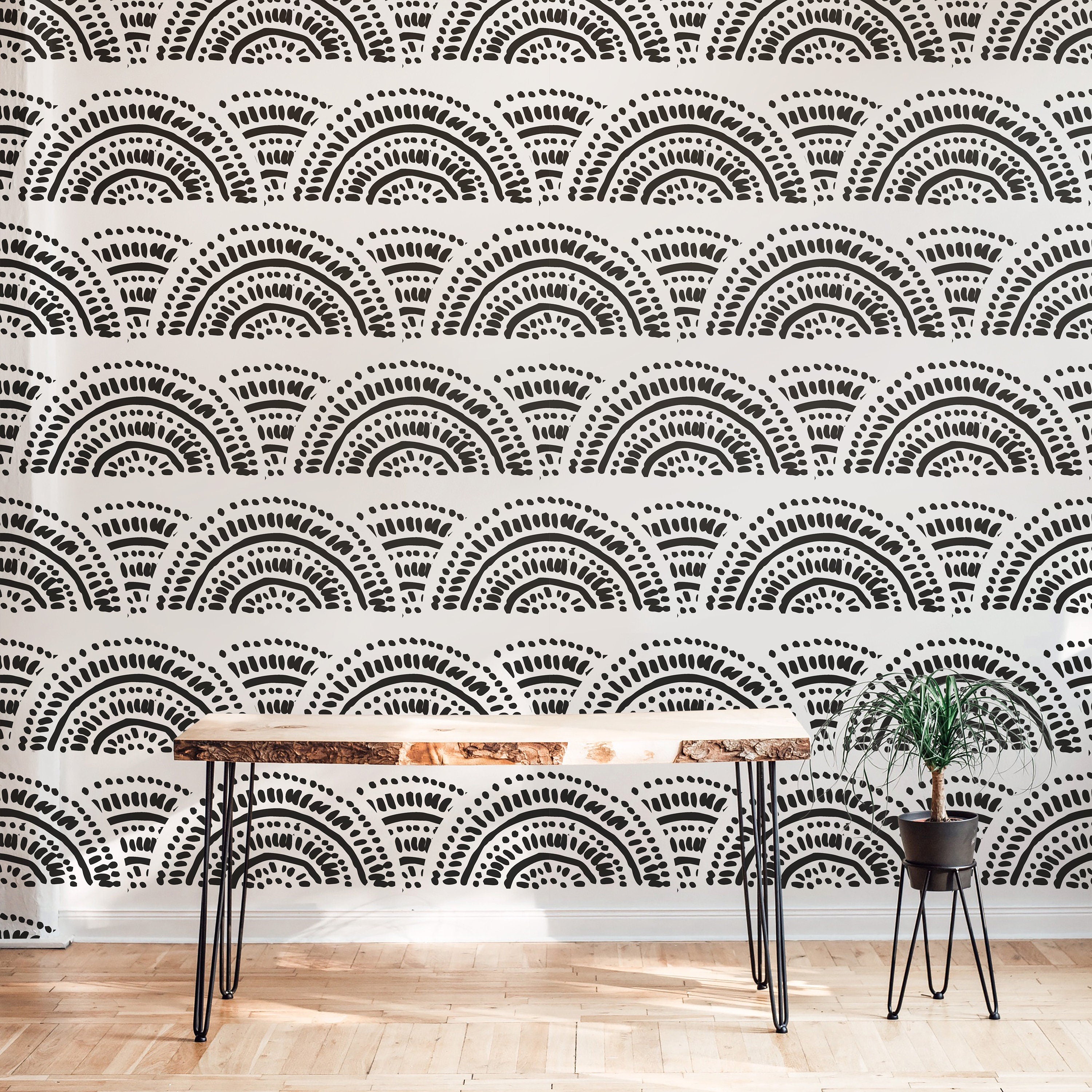 Minimalist Black Wallpaper Peel and Stick Wallpaper Removable Wallpaper Wall Decor Home Decor Wall Art Printable Wall Art Room Decor 306 - JamesAndColors