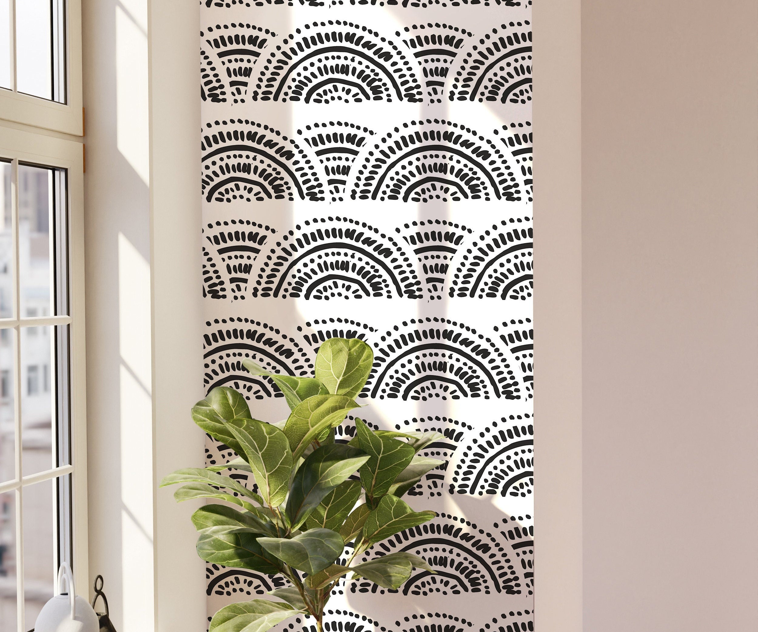 Minimalist Black Wallpaper Peel and Stick Wallpaper Removable Wallpaper Wall Decor Home Decor Wall Art Printable Wall Art Room Decor 306 - JamesAndColors