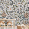 Pastel Floral Outline Wallpaper | Girls Nursery Wallpaper | Kids Wallpaper | Childrens Wallpaper | Peel Stick Removable Wallpaper | 297