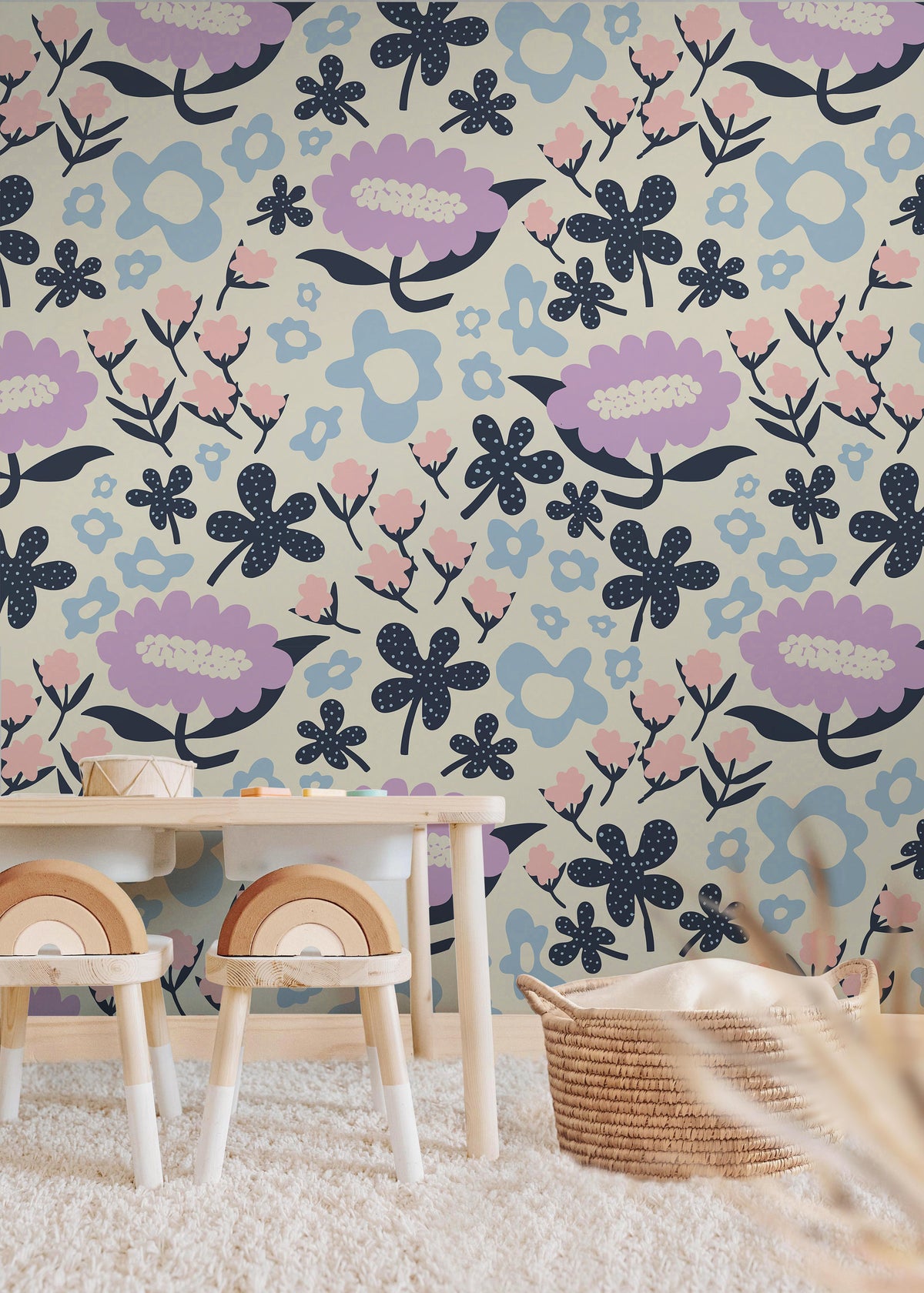Floral Garden Wallpaper | Girls Nursery Wallpaper | Kids Wallpaper ...