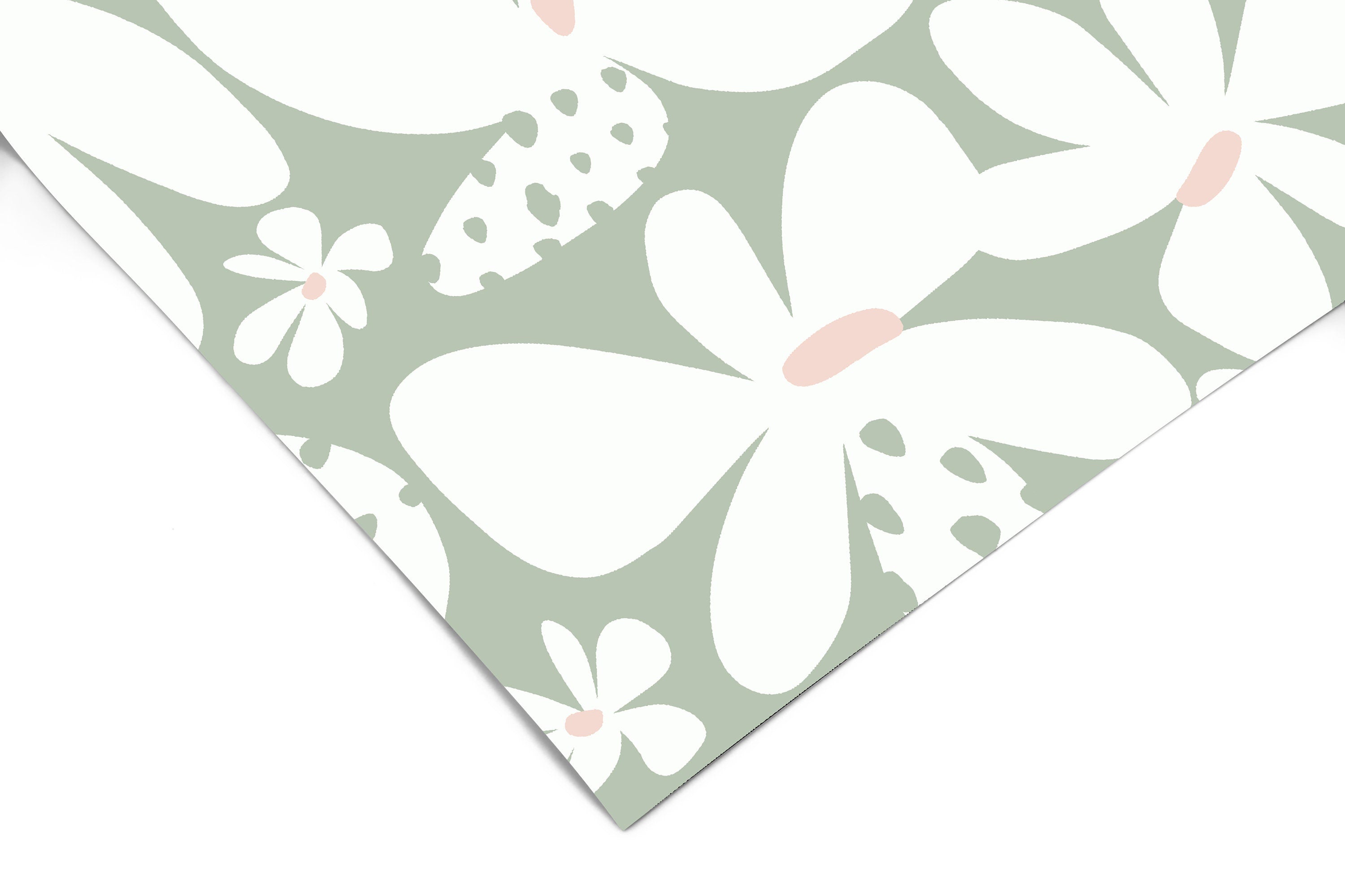 Large Retro Floral Pastel Wallpaper | Girls Nursery Wallpaper | Kids Wallpaper | Childrens Wallpaper | Peel Stick Removable Wallpaper | 365