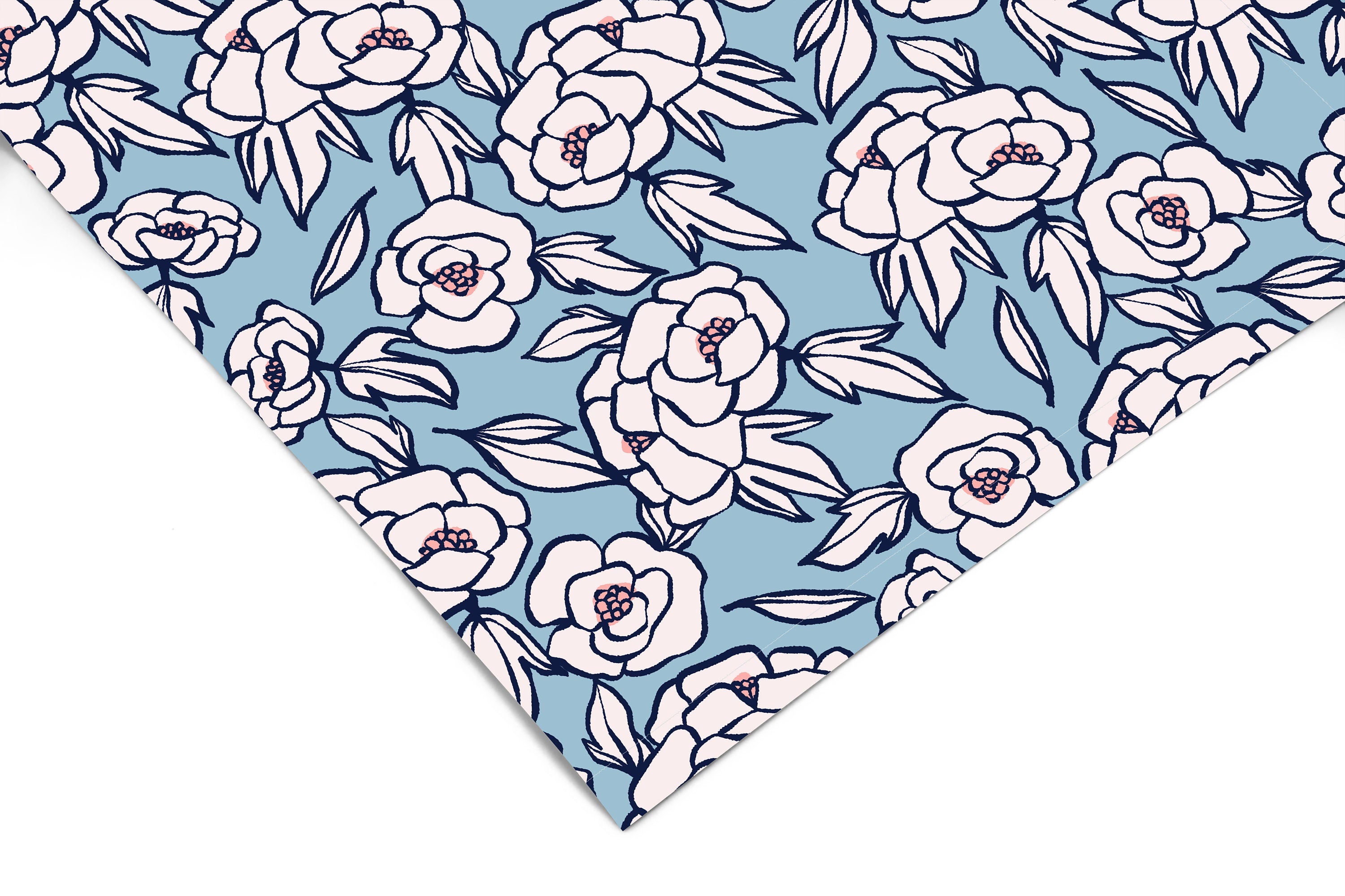 Blue Floral Pattern Contact Paper | Peel And Stick Wallpaper | Removable Wallpaper | Shelf Liner | Drawer Liner | Peel and Stick Paper 1345