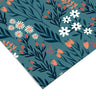 Teal Floral Garden Contact Paper | Peel And Stick Paper | Removable Wallpaper | Shelf Liner | Drawer Liner | Peel and Stick Wallpaper 1379