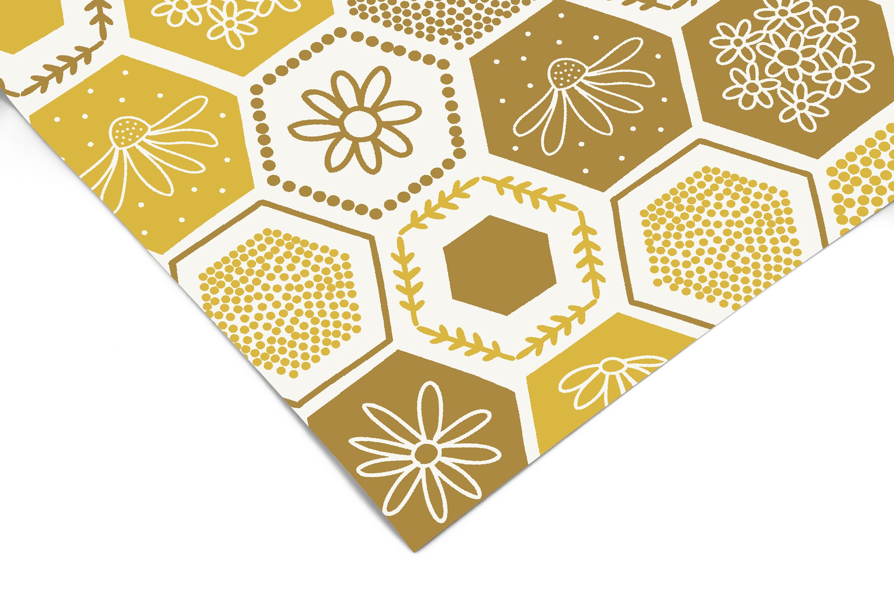 Golden Honeycomb Wallpaper Peel and Stick Wallpaper Removable Wallpaper Wall Decor Home Decor Wall Art Printable Wall Art Room Decor 339 - James And Colors