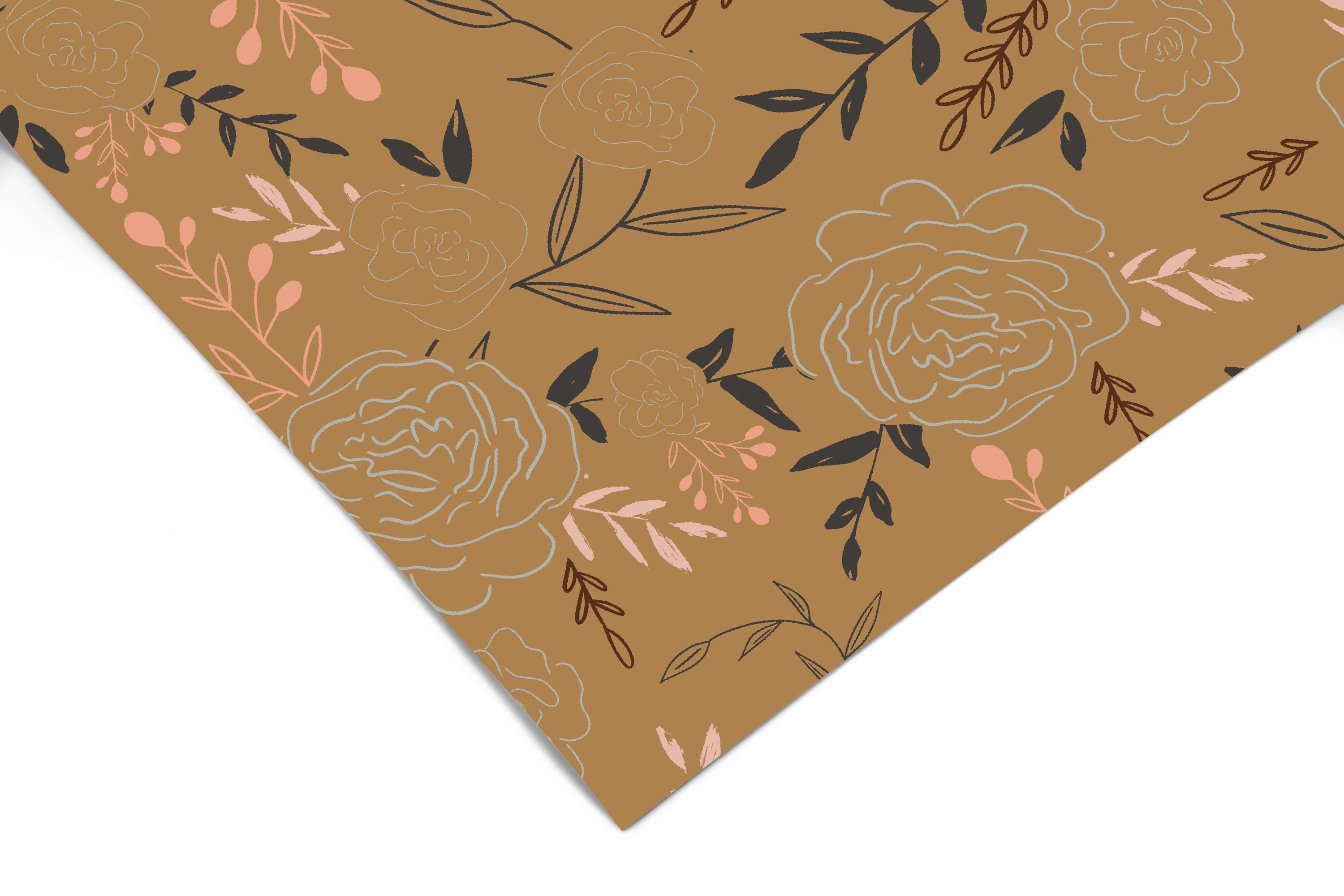 Floral Garden Boho Wallpaper | Girls Nursery Wallpaper | Kids Wallpaper | Childrens Wallpaper | Peel Stick Removable Wallpaper | 383