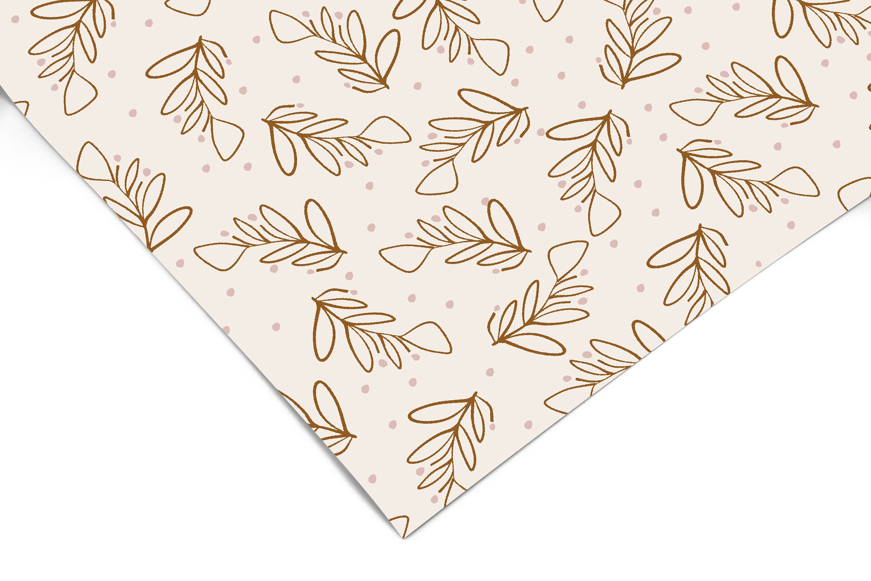 Neutral Sprigs Pink Contact Paper | Peel And Stick Wallpaper | Removable Wallpaper | Shelf Liner | Drawer Liner | Peel and Stick Paper 1393 - James And Colors