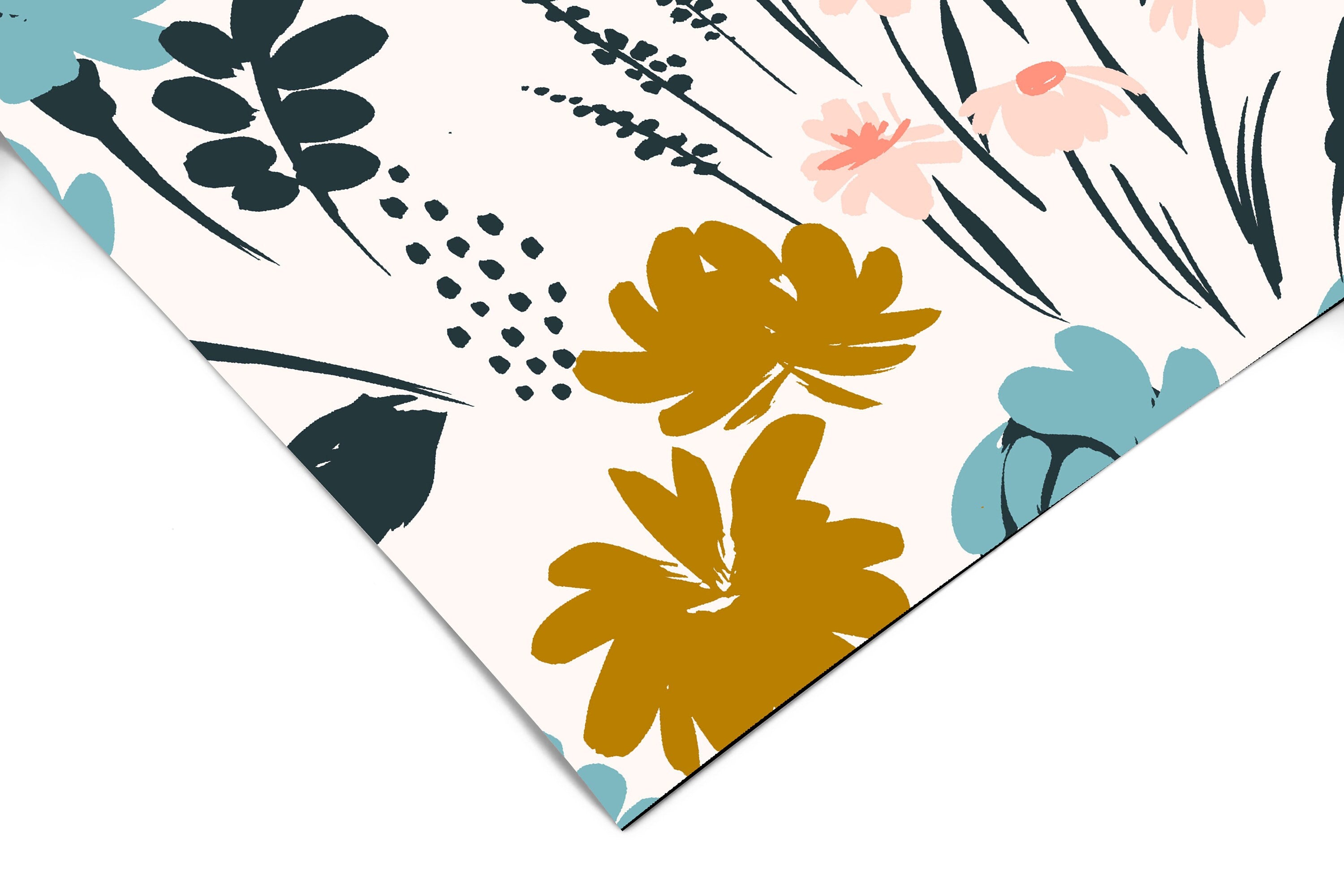 Floral Garden Wallpaper | Girls Nursery Wallpaper | Kids Wallpaper | Childrens Wallpaper | Peel Stick Removable Wallpaper | 359