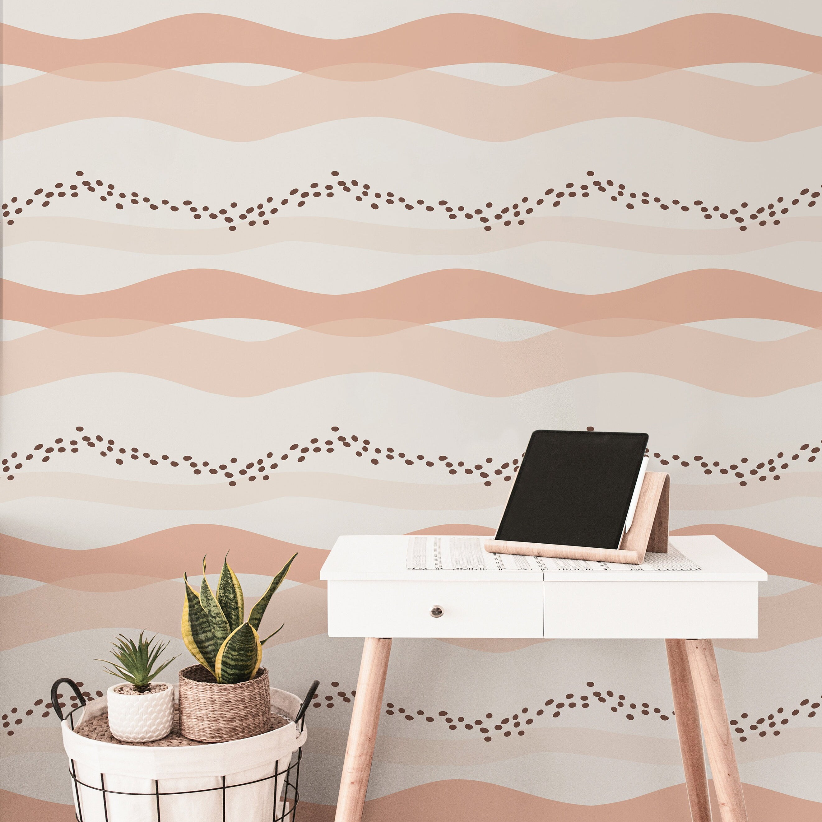 Wallpaper Peel and Stick Wallpaper Pink Boho Removable Wallpaper Wall Decor Home Decor Wall Art Room Decor 406 - James And Colors