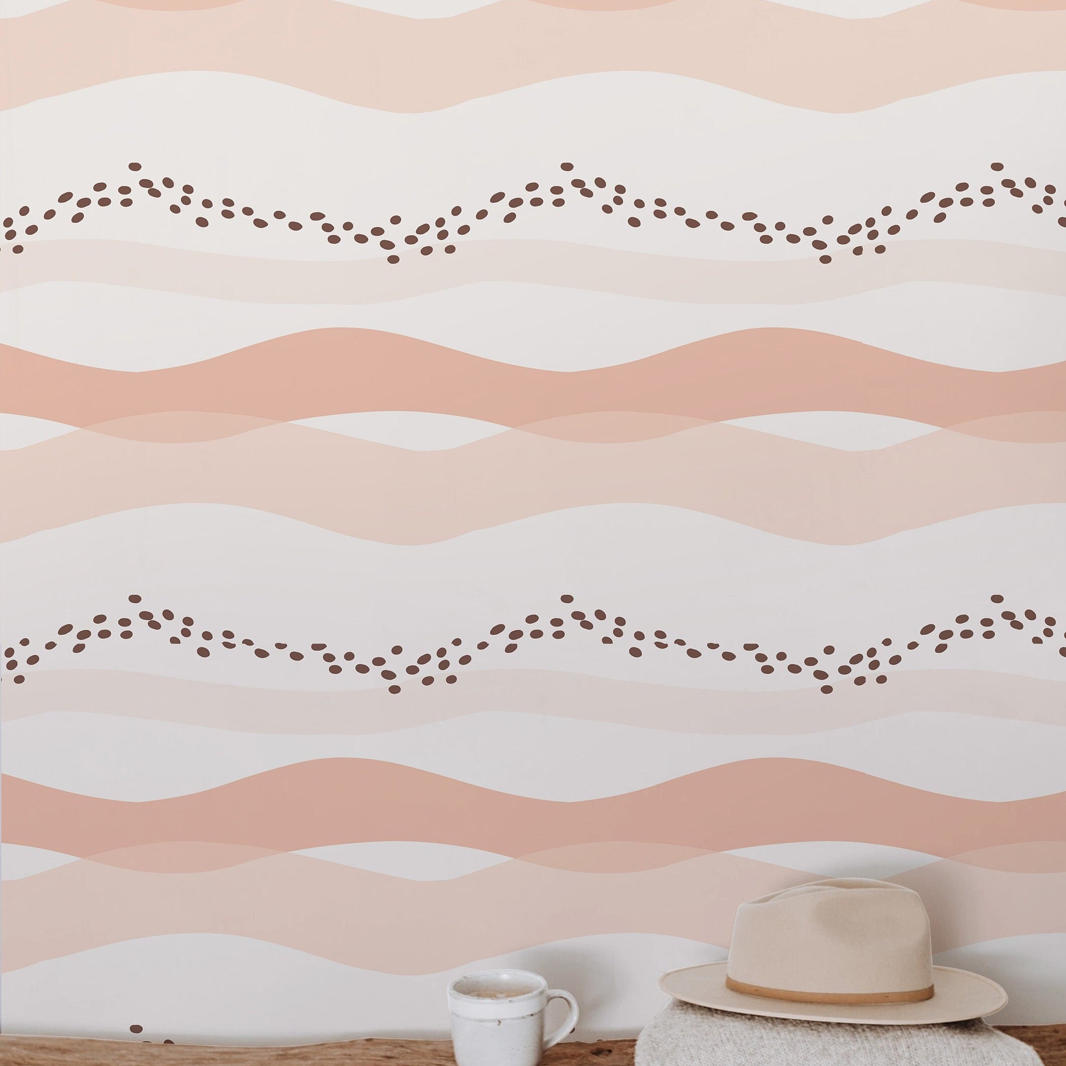 Wallpaper Peel and Stick Wallpaper Pink Boho Removable Wallpaper Wall Decor Home Decor Wall Art Room Decor 406 - James And Colors