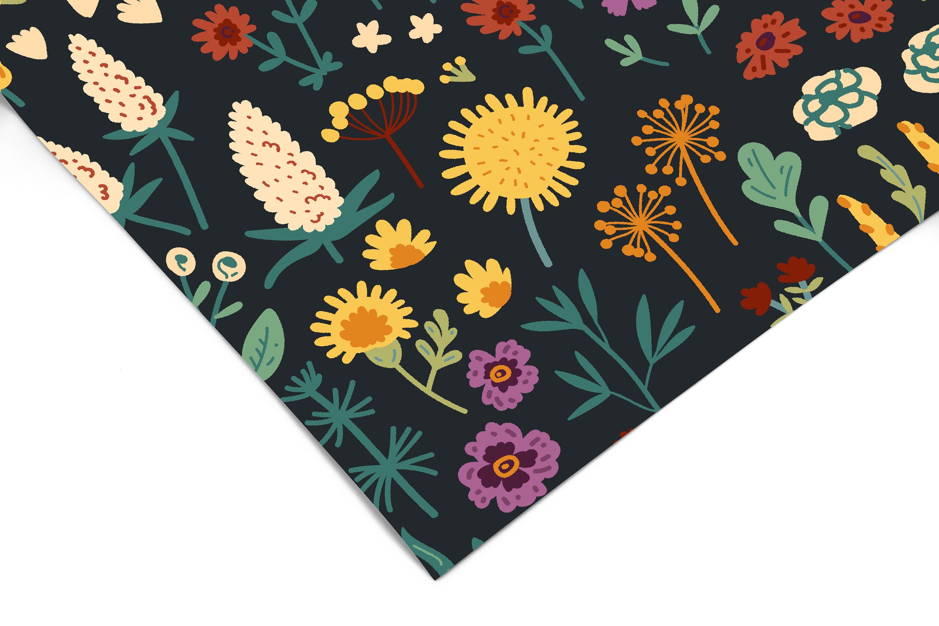 Wallpaper Peel and Stick Wallpaper Dark Colorful Wildflower Floral Removable Wallpaper Wall Decor Home Decor Wall Art Room Decor 393