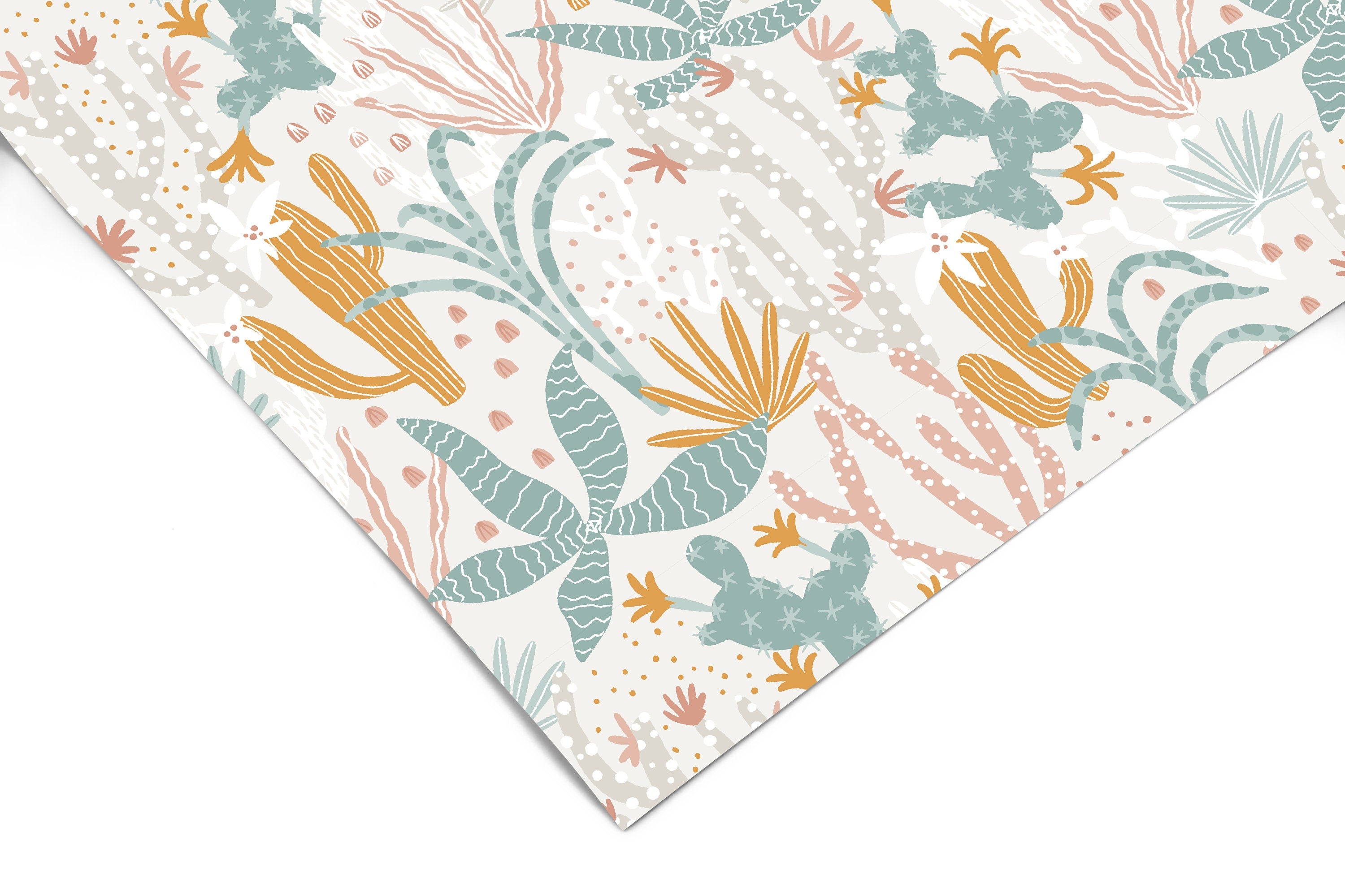 Cactus Floral Contact Paper | Peel And Stick Paper | Removable Wallpaper | Shelf Liner | Drawer Liner | Peel and Stick Wallpaper 1431