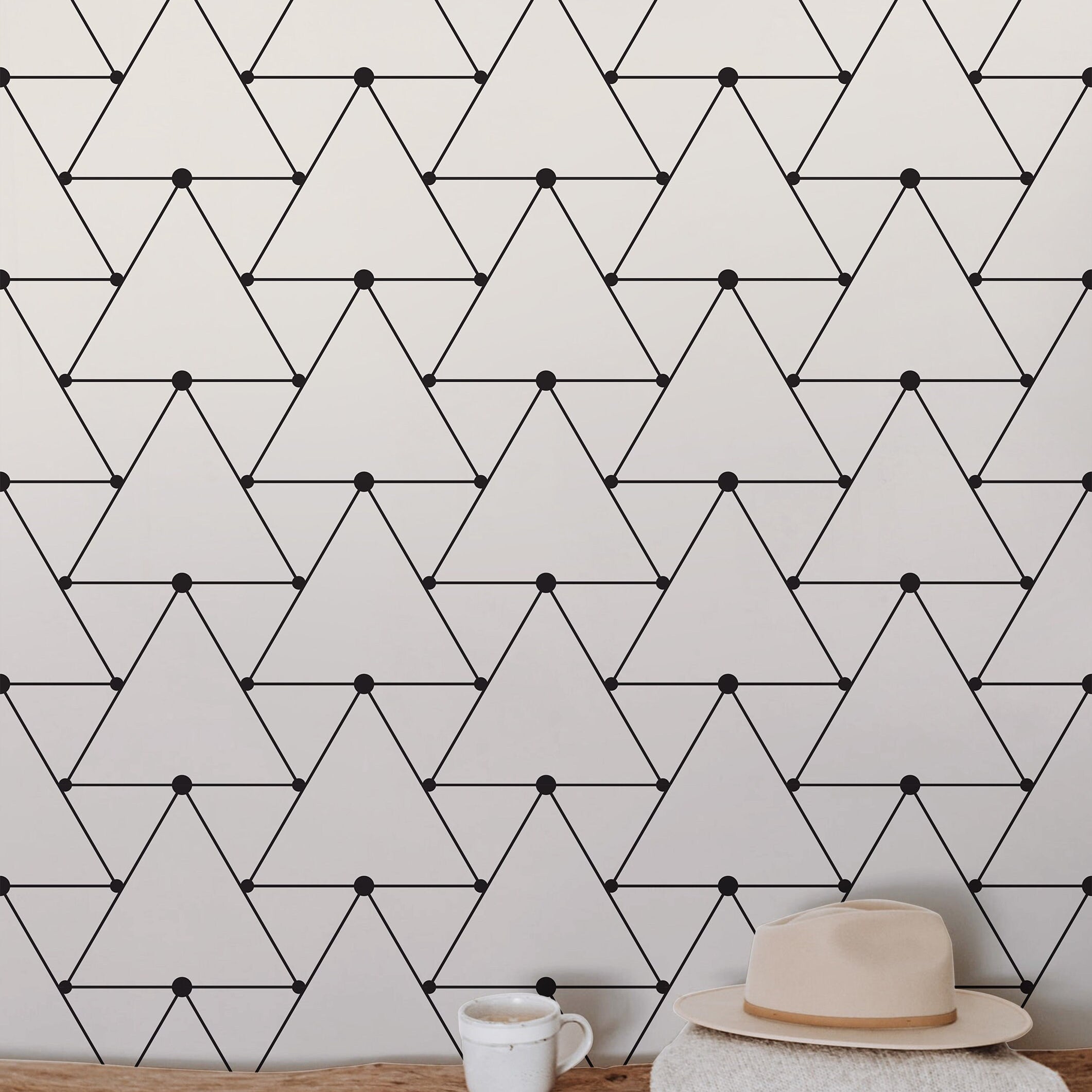 Wallpaper Peel and Stick Wallpaper Triangle Geometric Modern Minimalist Removable Wallpaper Wall Decor Home Decor Wall Art Room Decor 394 - James And Colors