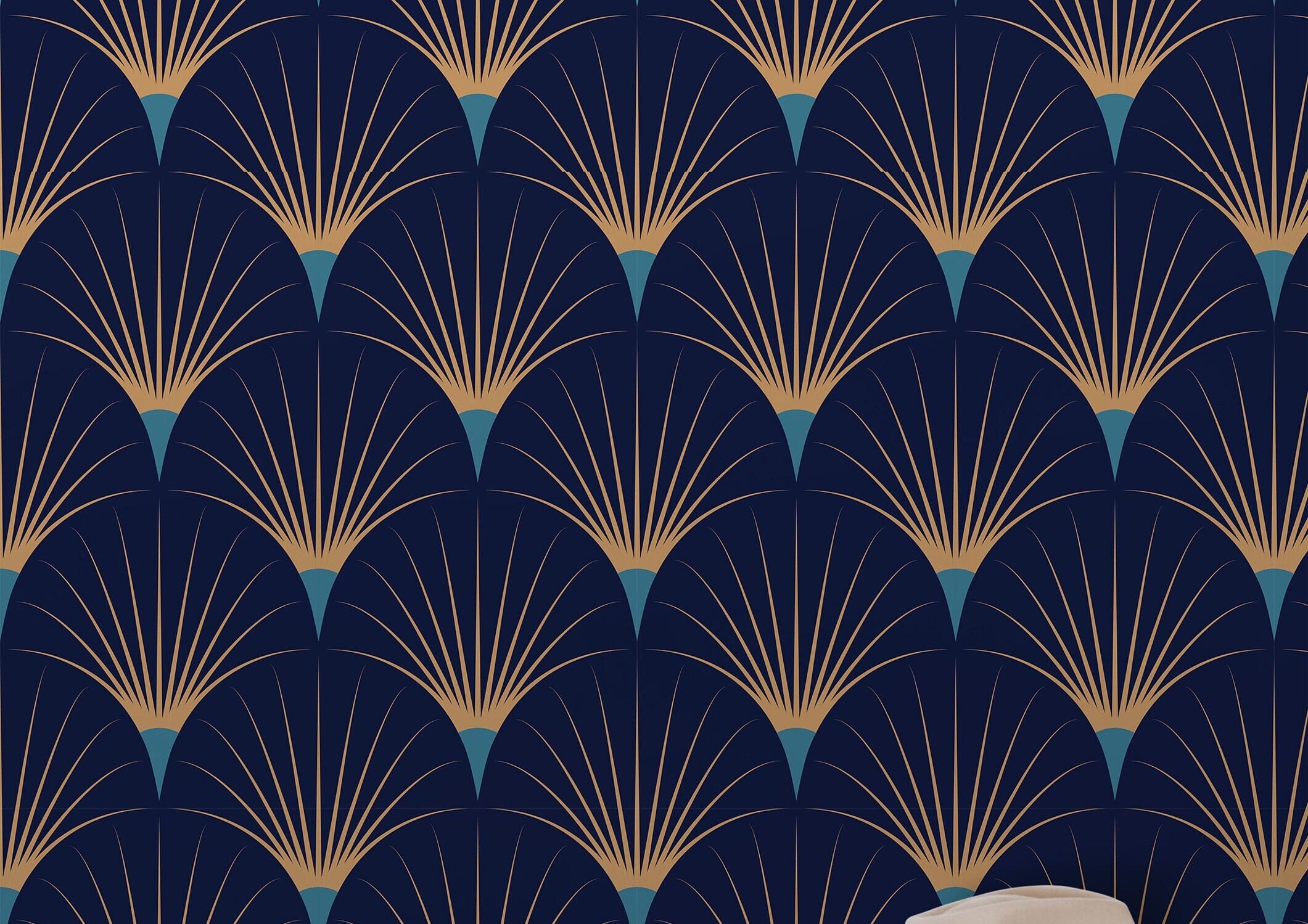 Wallpaper Peel and Stick Wallpaper Navy Gold Deco Art Removable Wallpaper Wall Decor Home Decor Wall Art Room Decor 401 - James And Colors