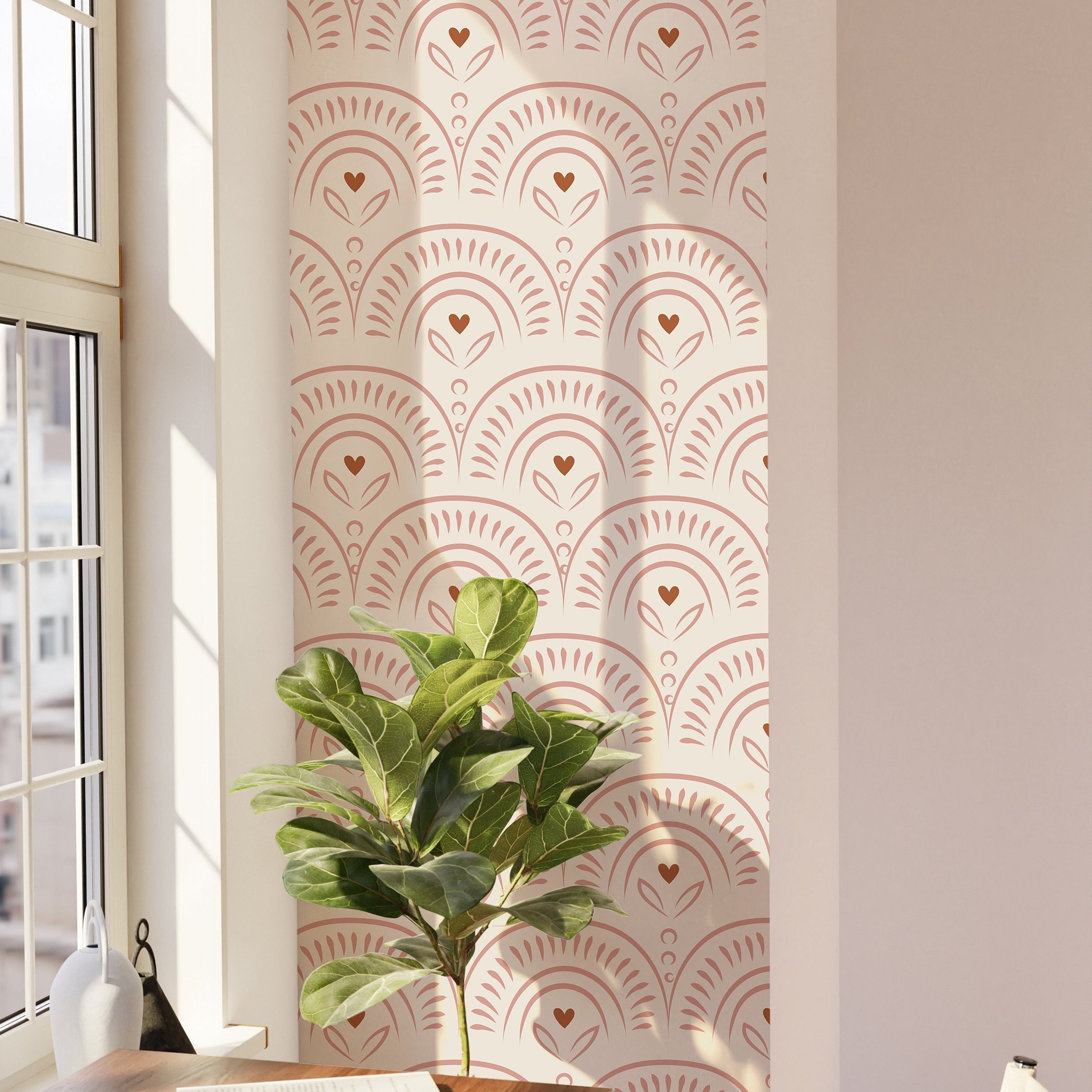 Wallpaper Peel and Stick Wallpaper Decorative Boho Pattern Removable Wallpaper Wall Decor Home Decor Wall Art Room Decor 413 - James And Colors