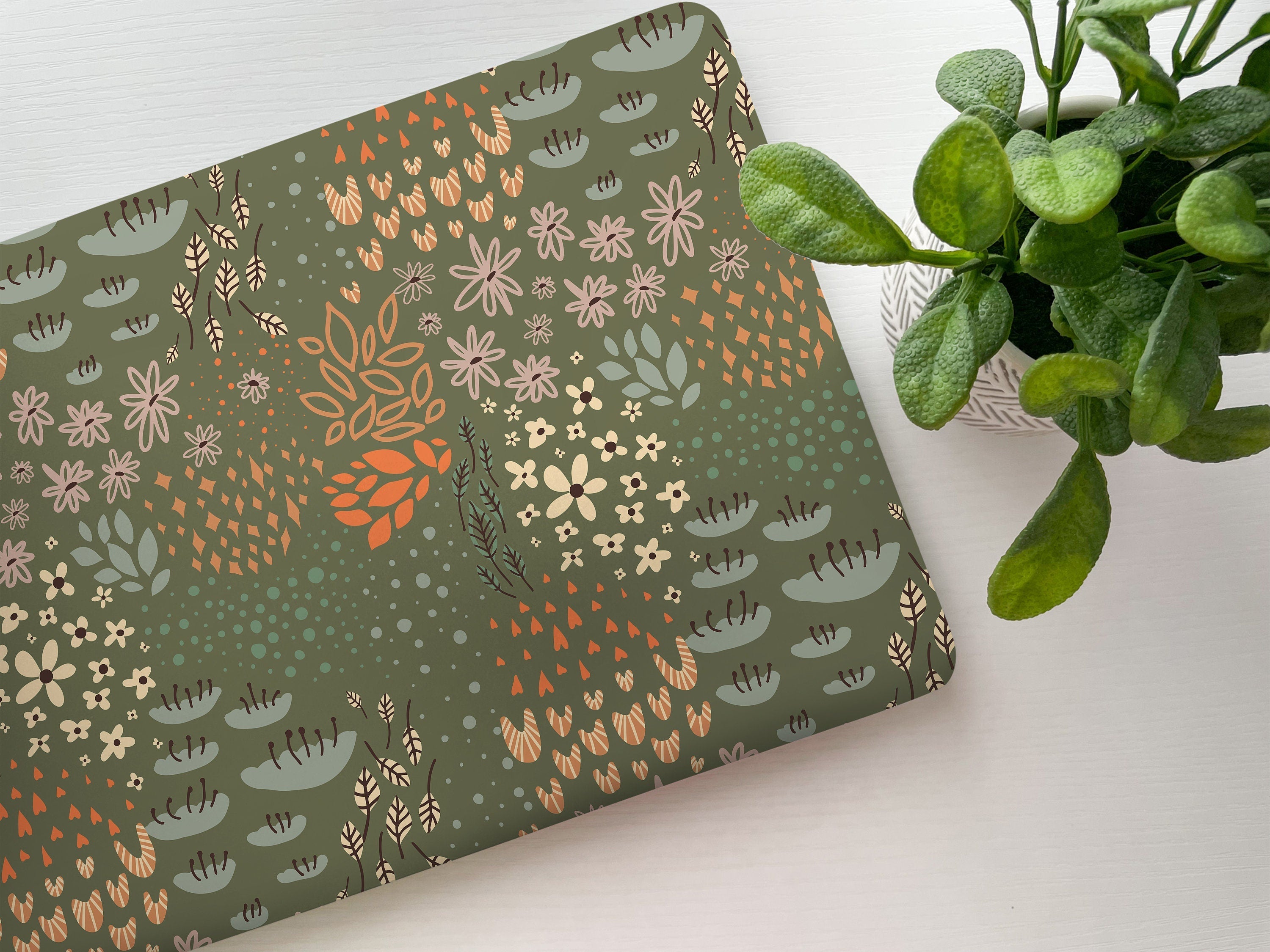 Floral Garden Laptop Skin, Laptop Cover, Laptop Skins, Removable Laptop Skins, Laptop Decal, Customized Laptop Skin, Laptop Stickers 230