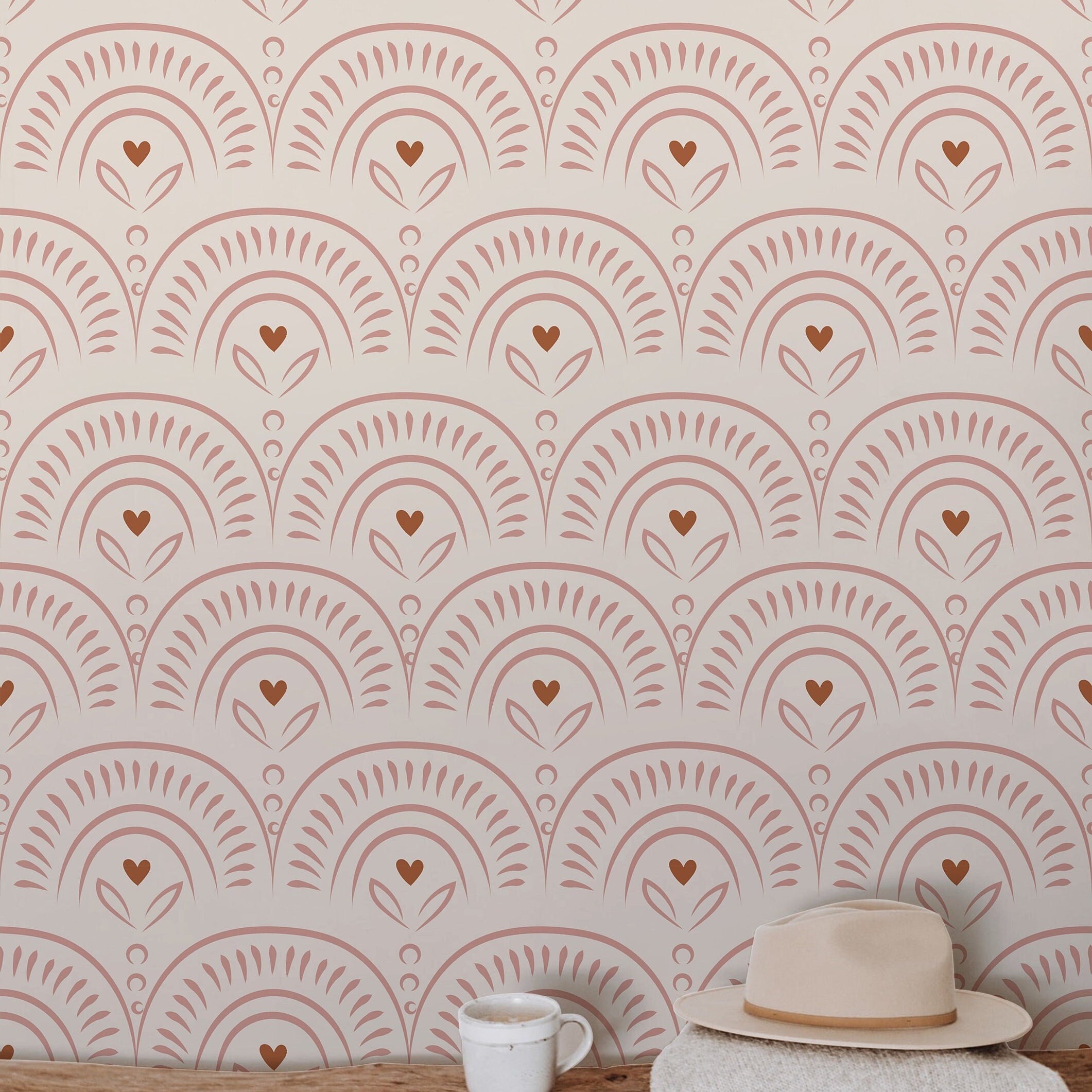 Wallpaper Peel and Stick Wallpaper Decorative Boho Pattern Removable Wallpaper Wall Decor Home Decor Wall Art Room Decor 413 - James And Colors