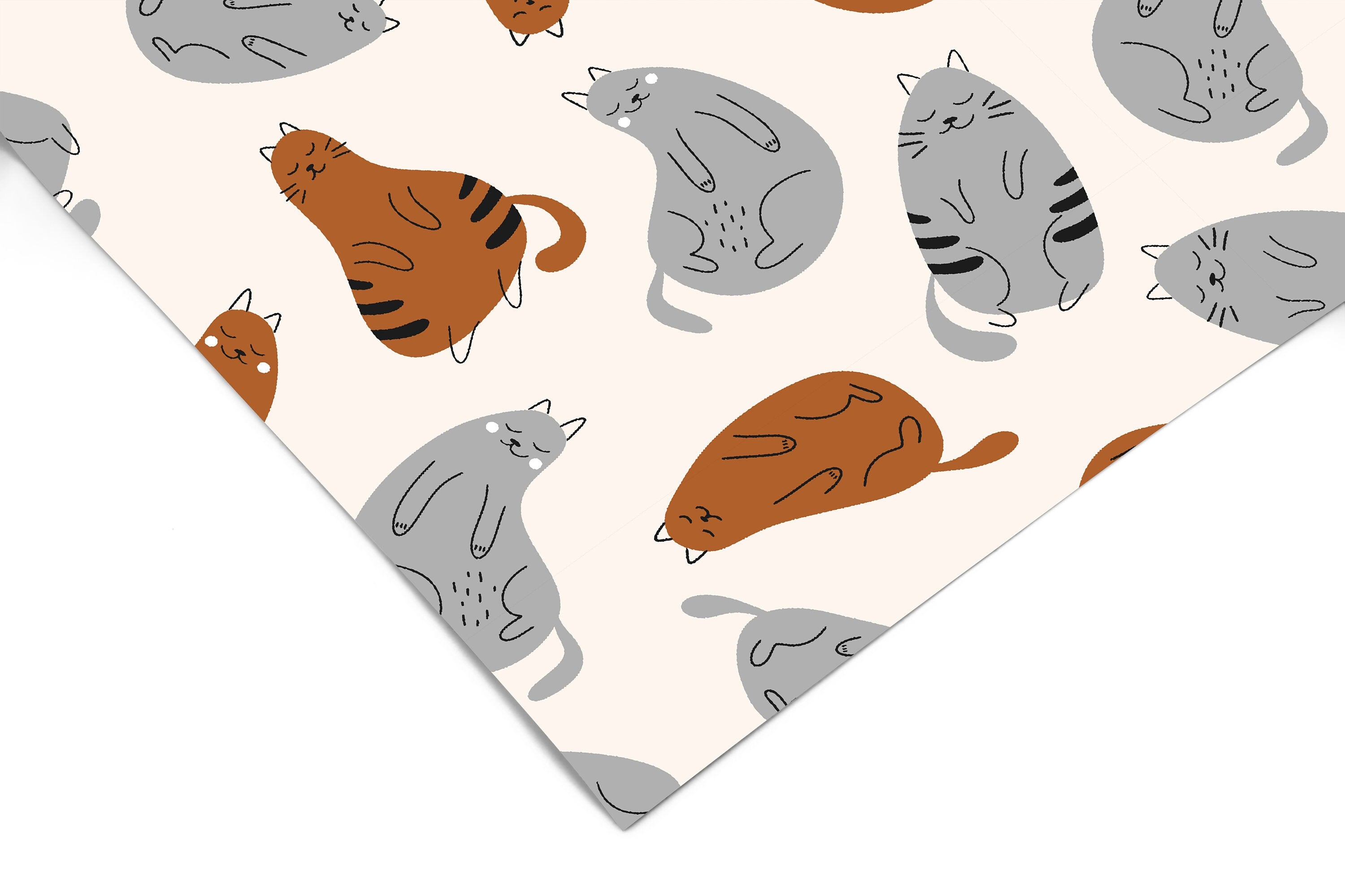 Abstract Cats Contact Paper | Peel And Stick Wallpaper | Removable Wallpaper | Shelf Liner | Drawer Liner | Peel and Stick Paper 1457 - James And Colors