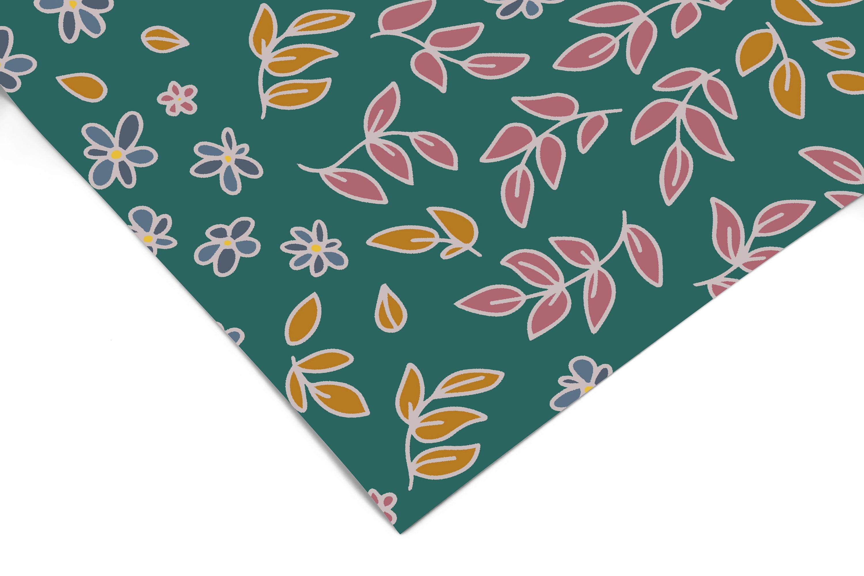 Wallpaper Peel and Stick Wallpaper Dark Green Dainty Floral Removable Wallpaper Wall Decor Home Decor Wall Art Room Decor 457