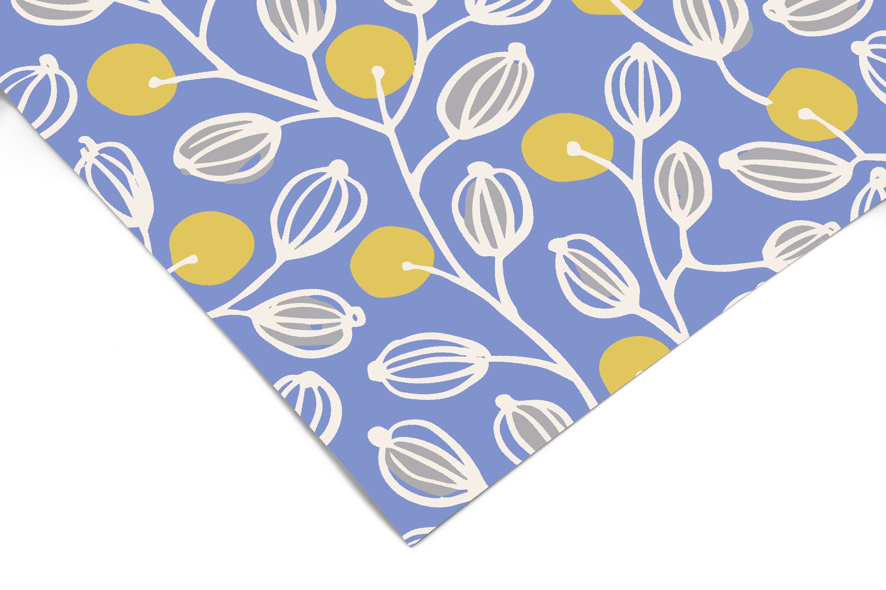 Wallpaper Peel and Stick Wallpaper Blue Yellow Floral Boho Leaves Removable Wallpaper Wall Decor Home Decor Wall Art Room Decor 456
